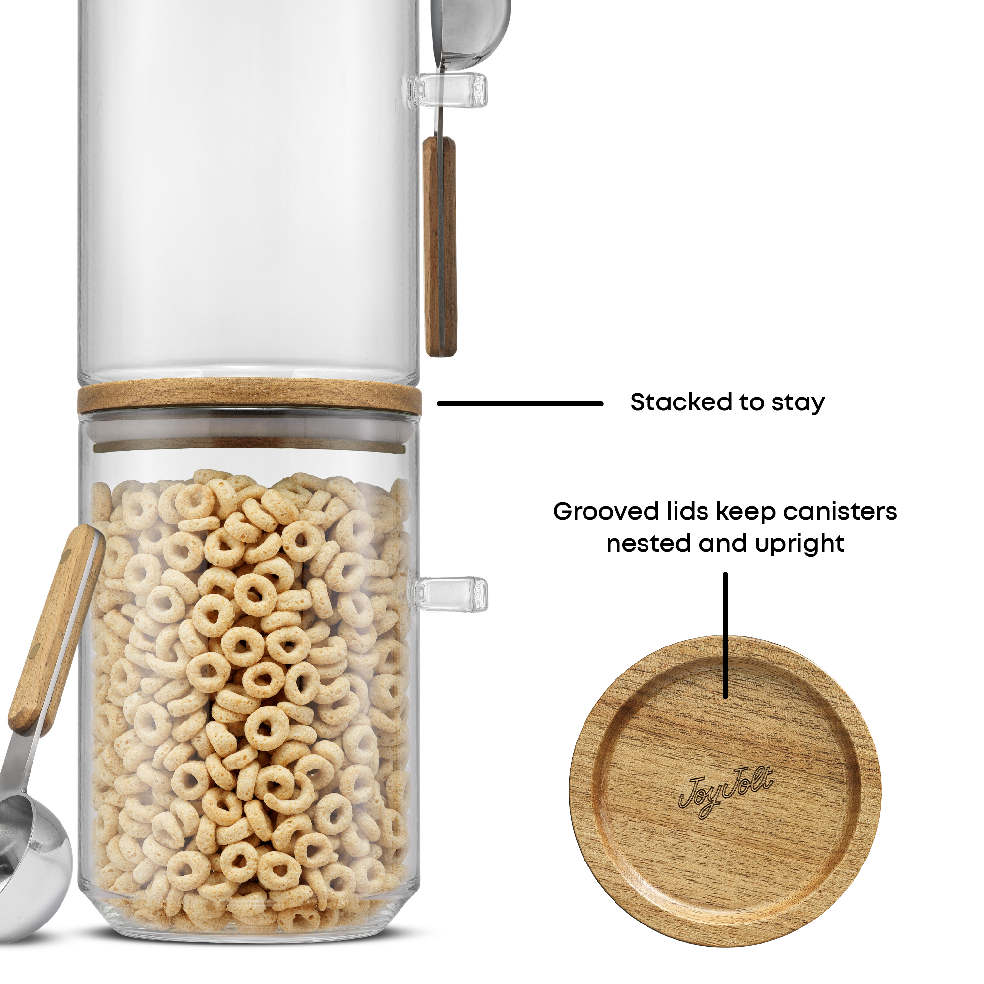 joyjolt-holden-stackable-glass-storage-canister-set-with-wood-lids-and-scoops image 6