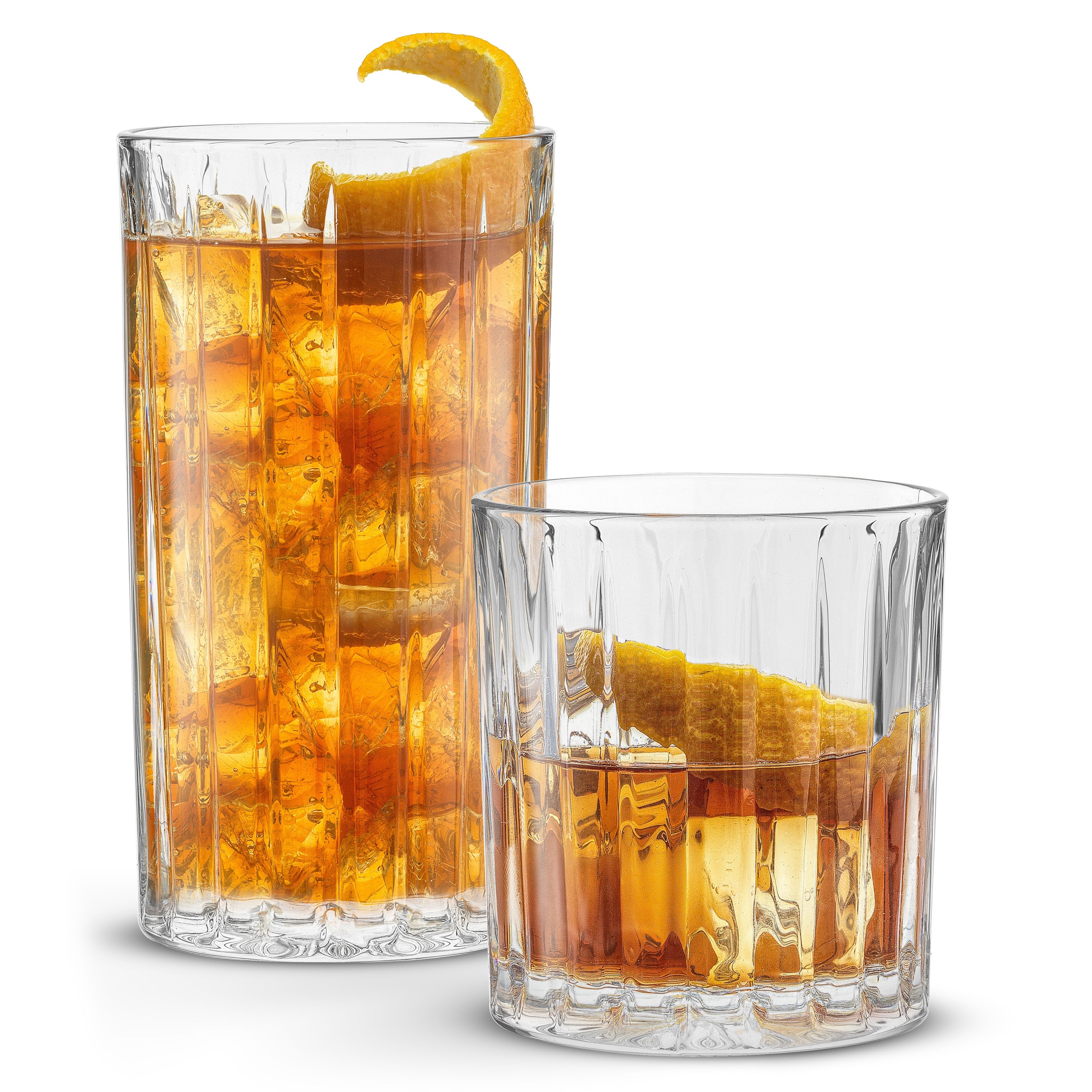 joyjolt-alina-ribbed-glass-drinkware-set-4-highball-glasses-4-double-old-fashion image 5