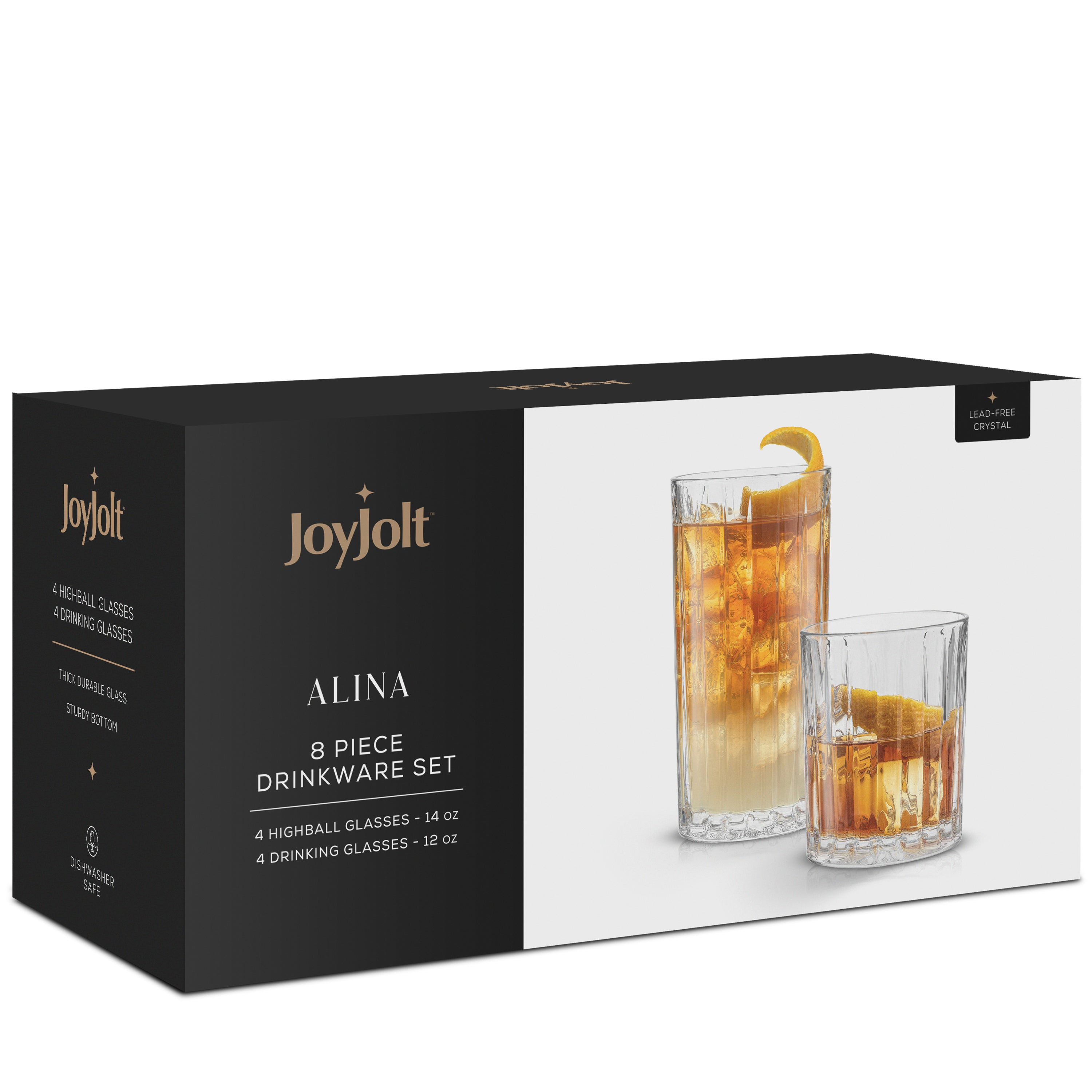 joyjolt-alina-ribbed-glass-drinkware-set-4-highball-glasses-4-double-old-fashion image 7