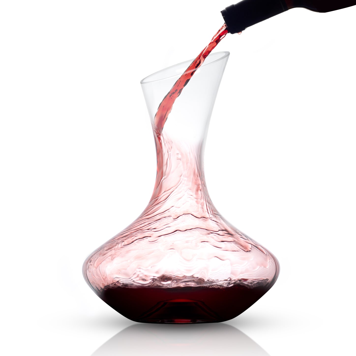 joyjolt-lancia-crystal-wine-decanter-set-40oz-decanter-4-wine-glasses image 5