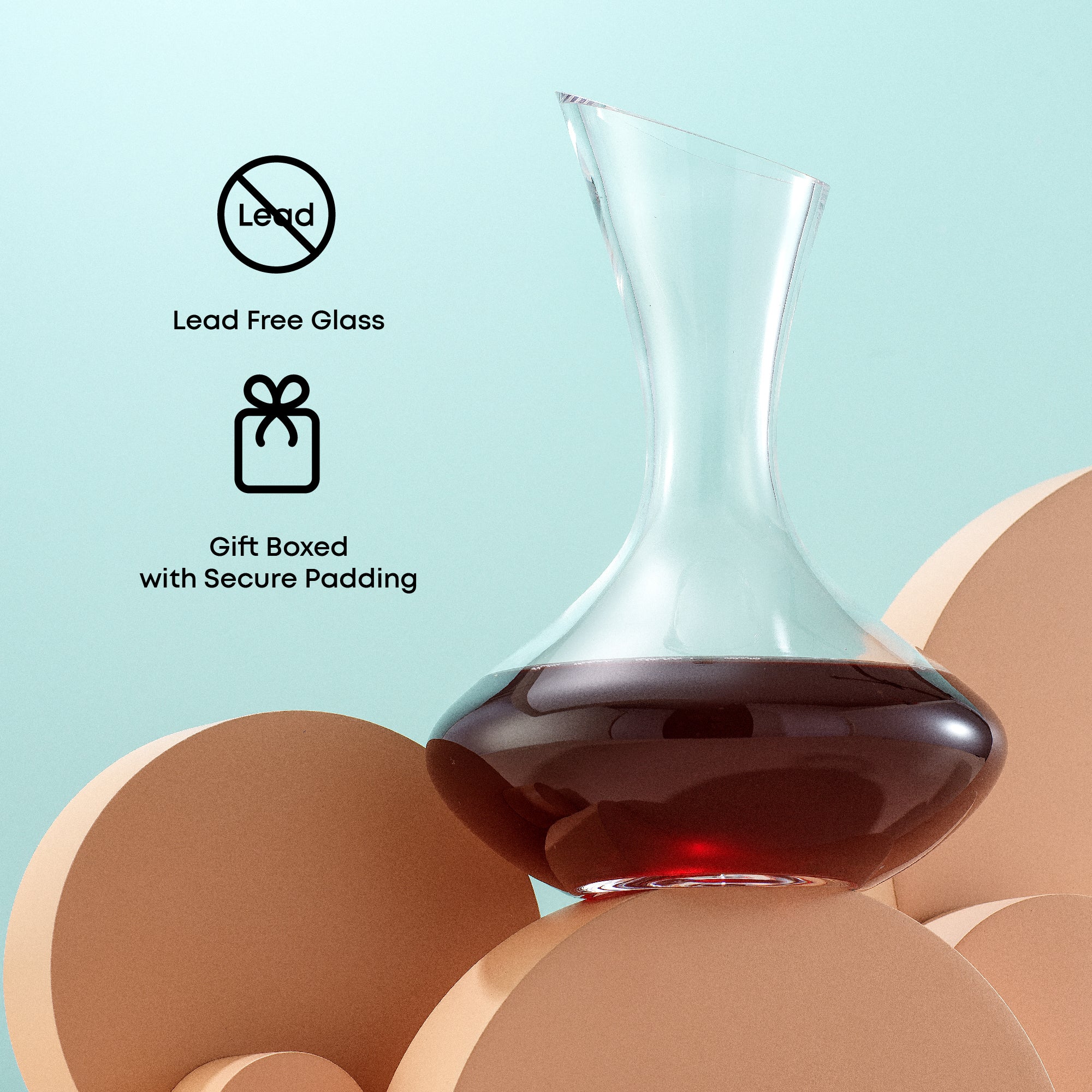 joyjolt-lancia-red-wine-decanter-54-oz image 5