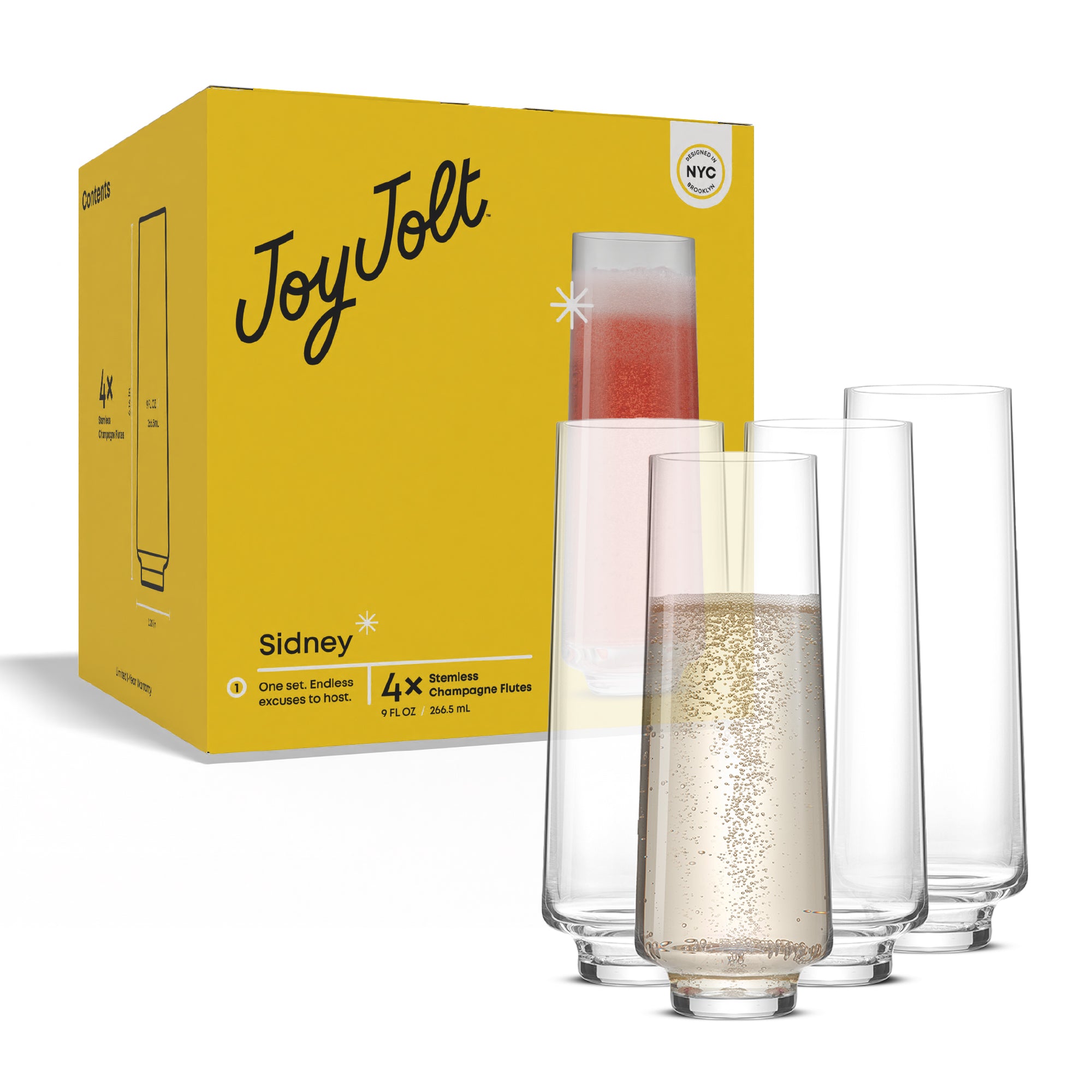 joyjolt-sidney-stemless-champagne-flutes-set-of-4-9-oz image 7