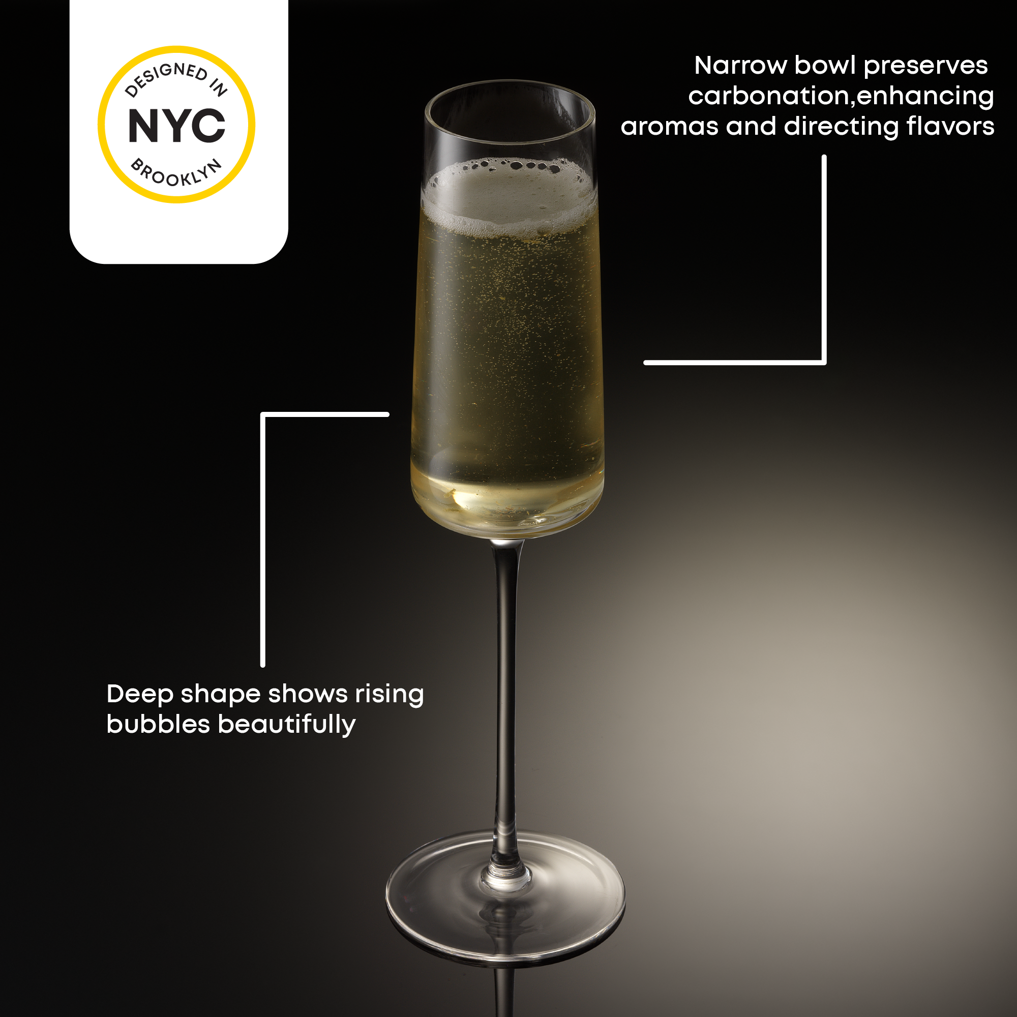 joyjolt-sidney-champagne-flutes-set-of-4-7-oz image 2