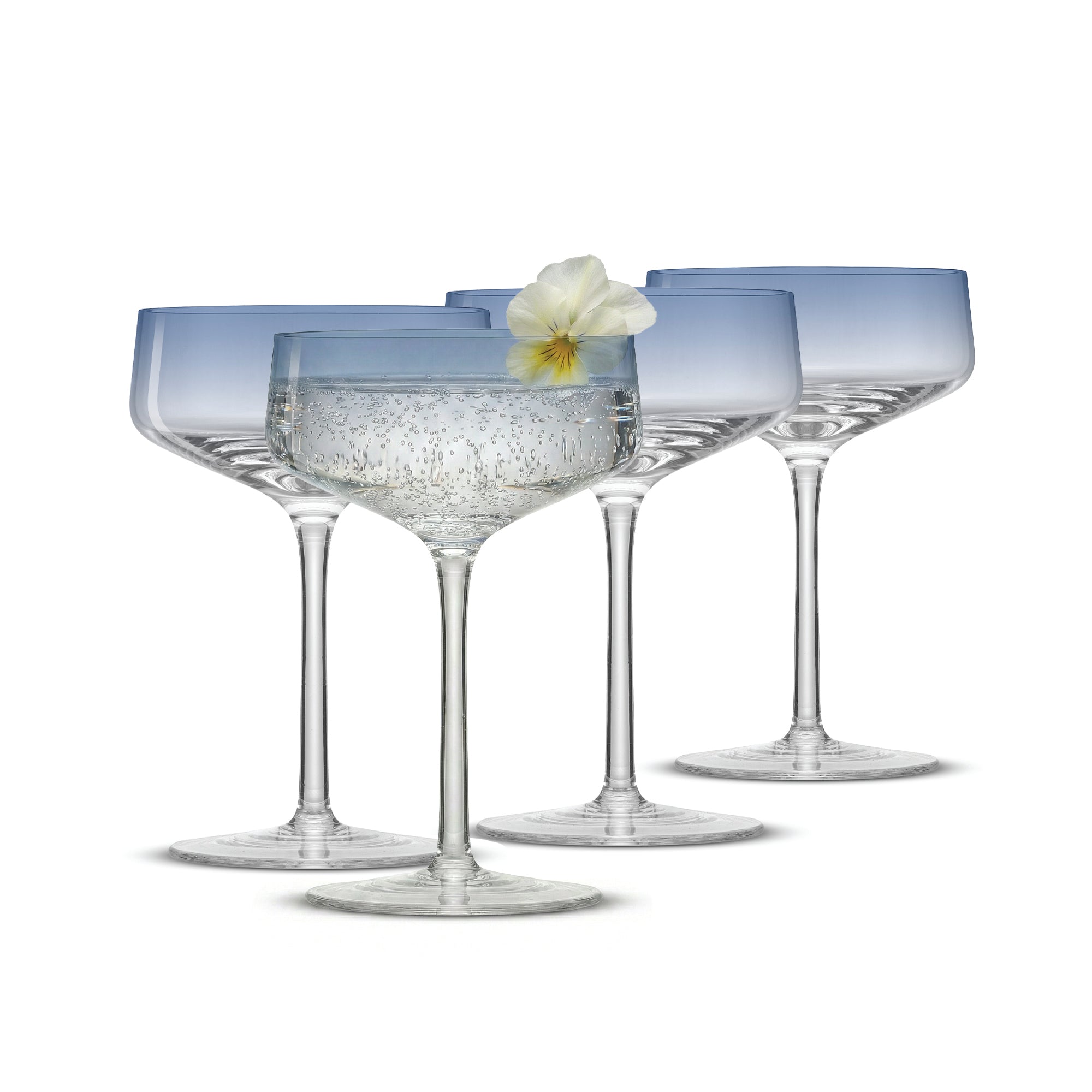 joyjolt-sidney-blue-ombre-coupe-glasses-8-oz-lead-free-crystal-dishwasher-safe-s image 1