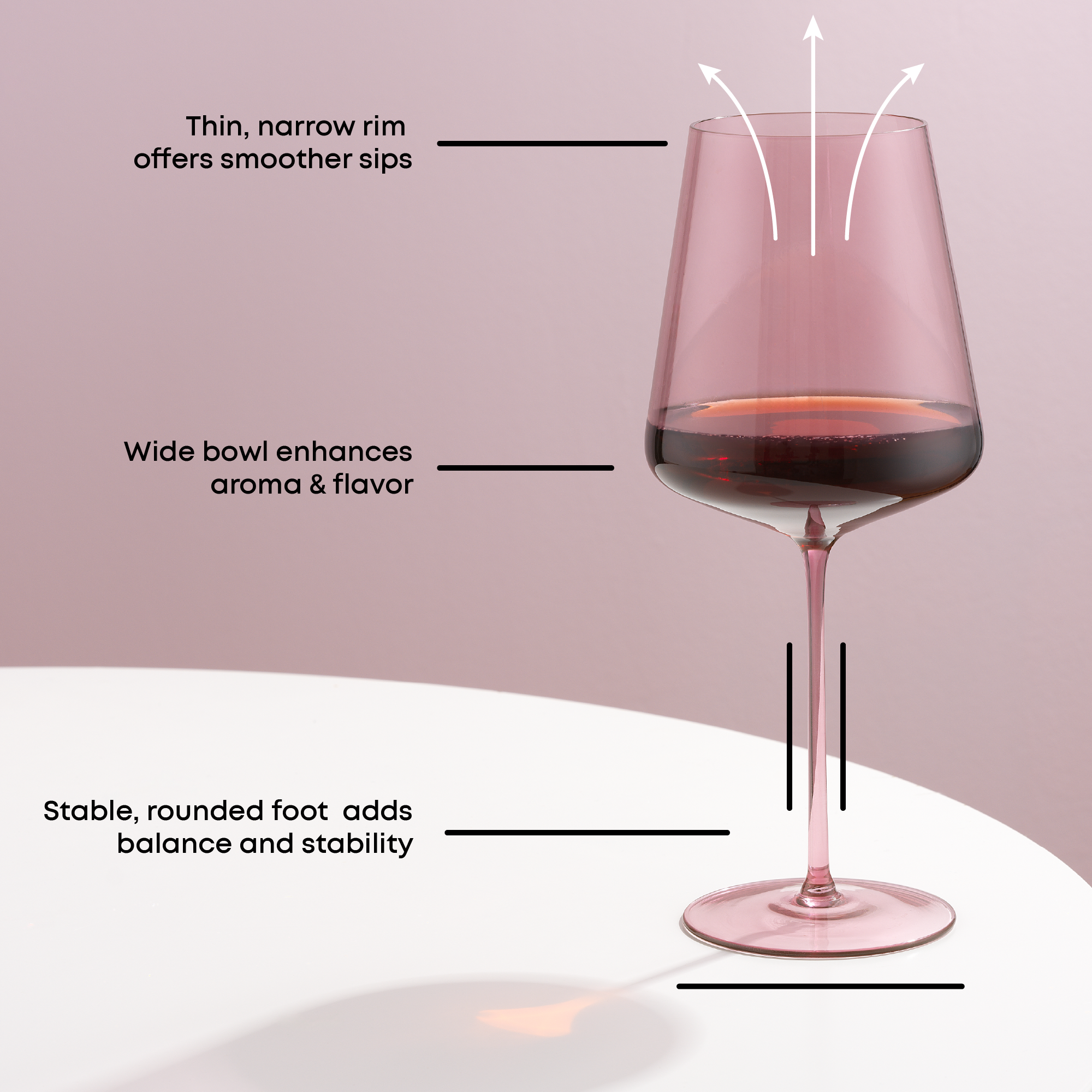 joyjolt-sidney-16-piece-blush-stemware-entertaining-set image 4
