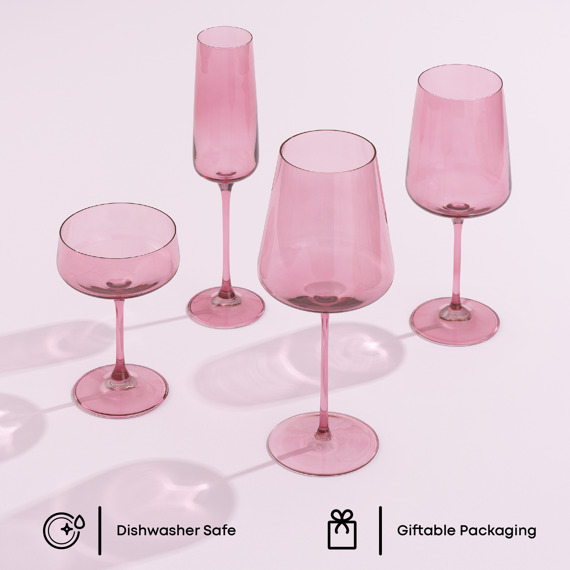 joyjolt-sidney-16-piece-blush-stemware-entertaining-set image 2