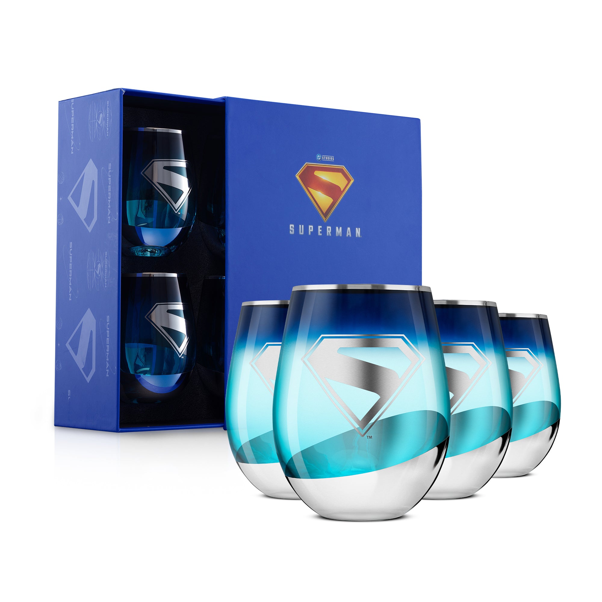joyjolt-superman-a-symbol-of-hope-stemless-glasses-set-of-4-19-oz image 1