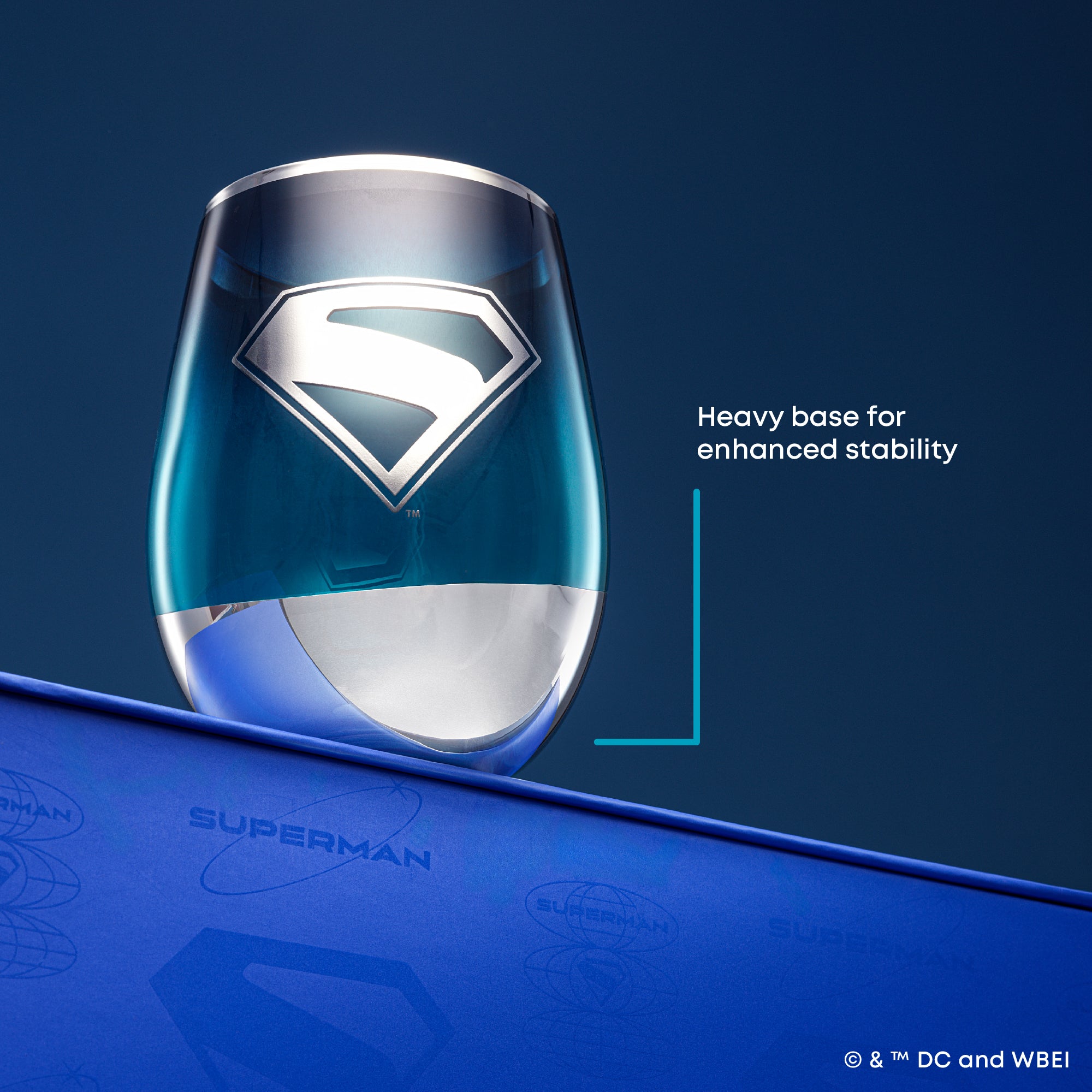 joyjolt-superman-a-symbol-of-hope-stemless-glasses-set-of-4-19-oz image 5