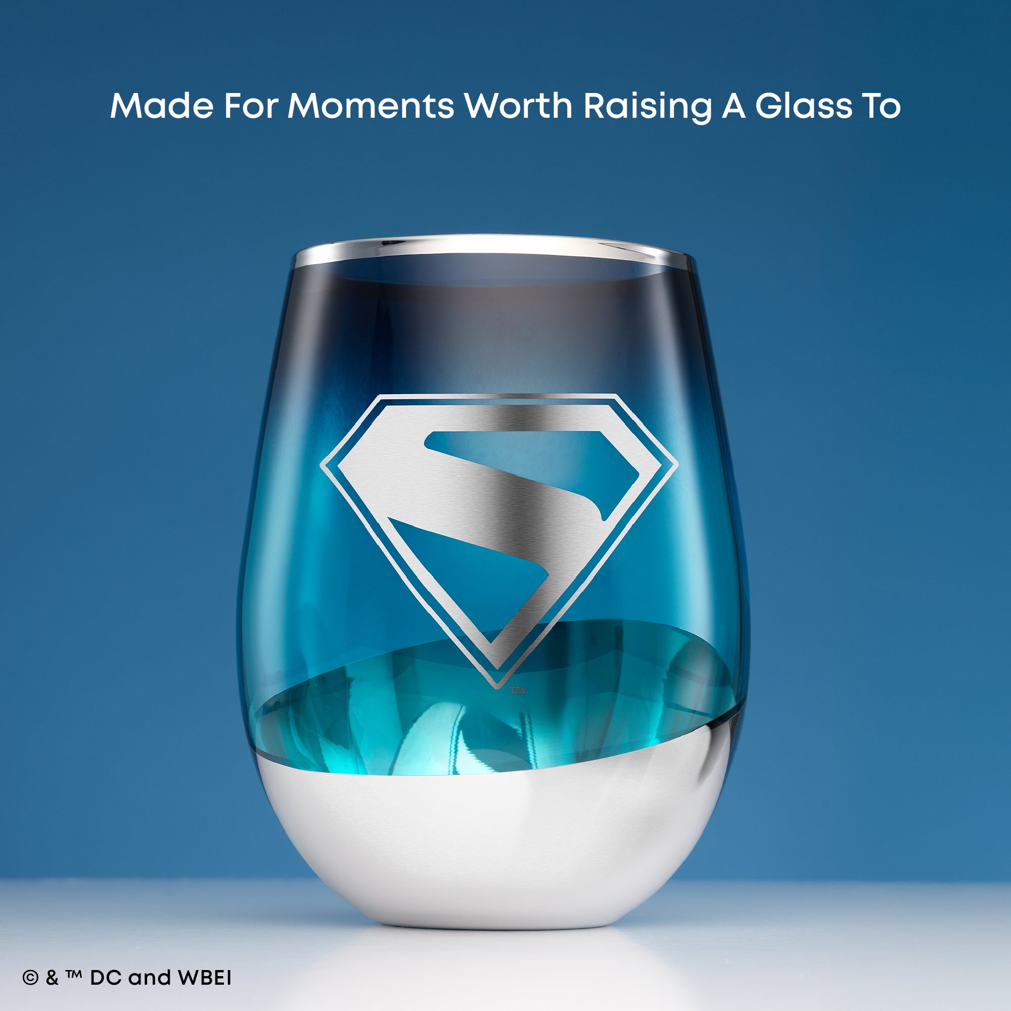 joyjolt-superman-a-symbol-of-hope-stemless-glasses-set-of-4-19-oz image 2