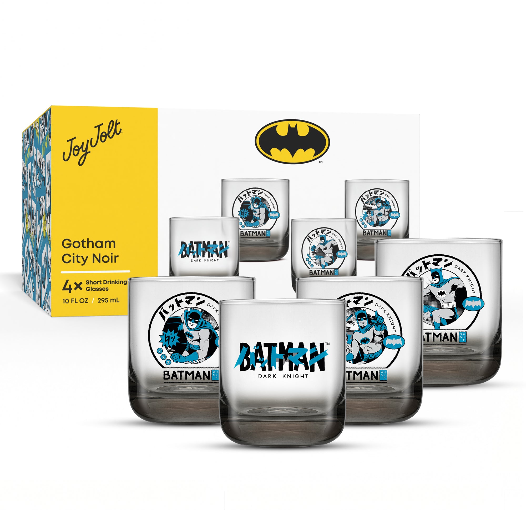 joyjolt-batman-gotham-city-noir-short-glasses-set-of-4-10oz image 8