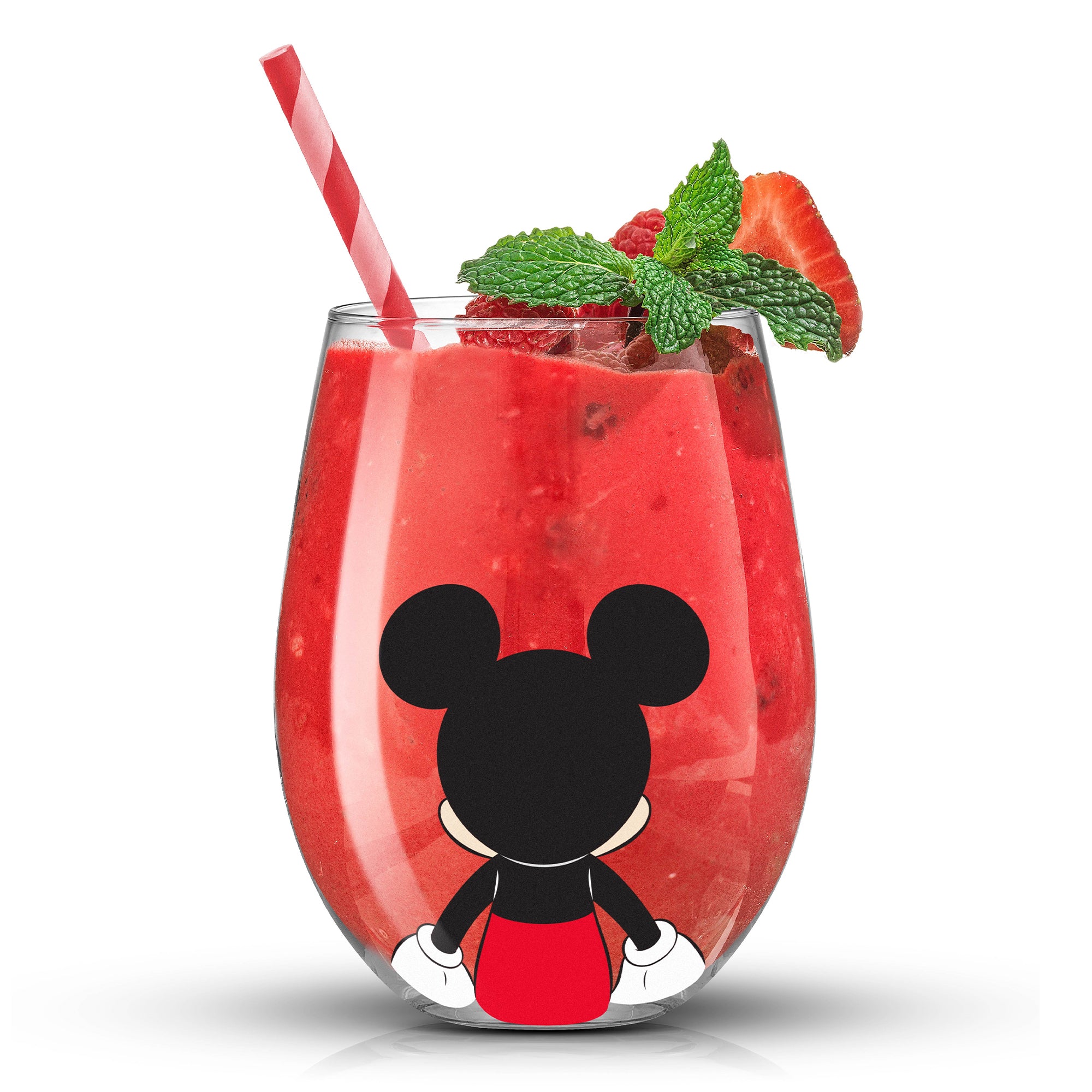 joyjolt-disney-mickey-mouse-friends-squad-stemless-glasses-set-of-4-14-5-oz image 6