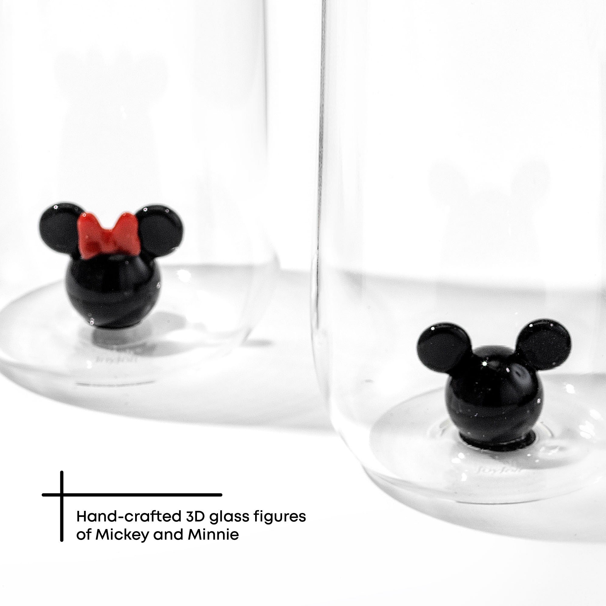 joyjolt-disney-mickey-minnie-3d-icon-tall-glasses-set-of-2-13-5-oz image 3