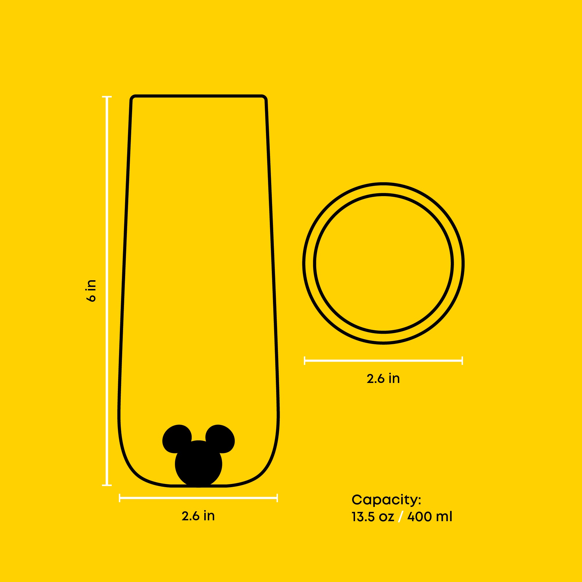joyjolt-disney-mickey-minnie-3d-icon-tall-glasses-set-of-2-13-5-oz image 6
