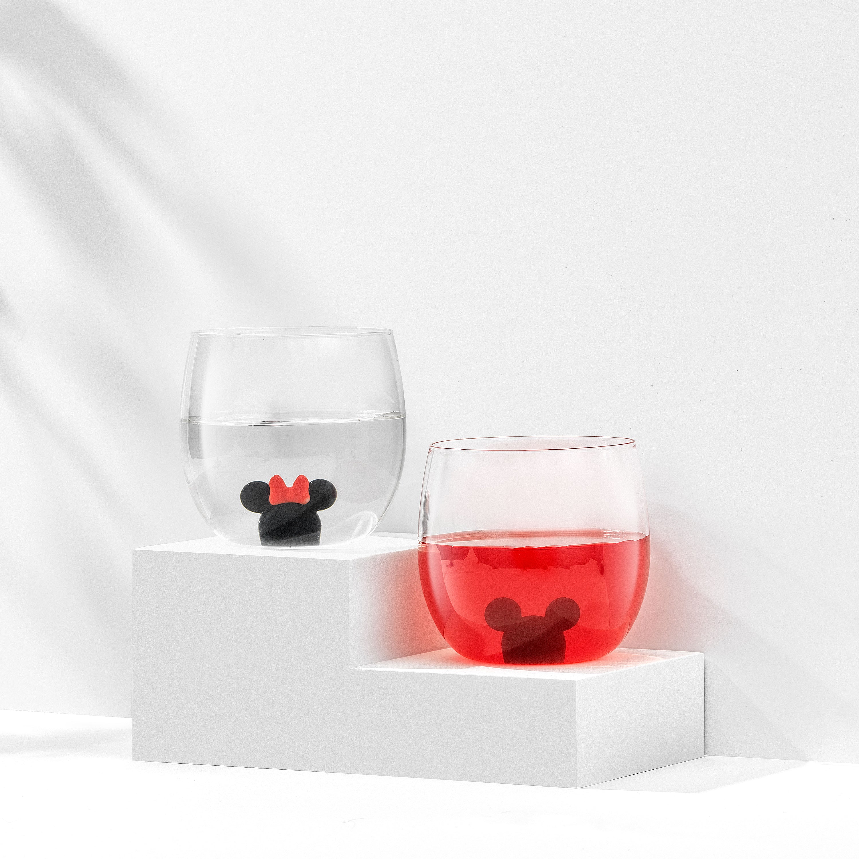 joyjolt-disney-mickey-minnie-3d-icon-short-glass-set-2-glasses-13-3-oz-lead-free image 3