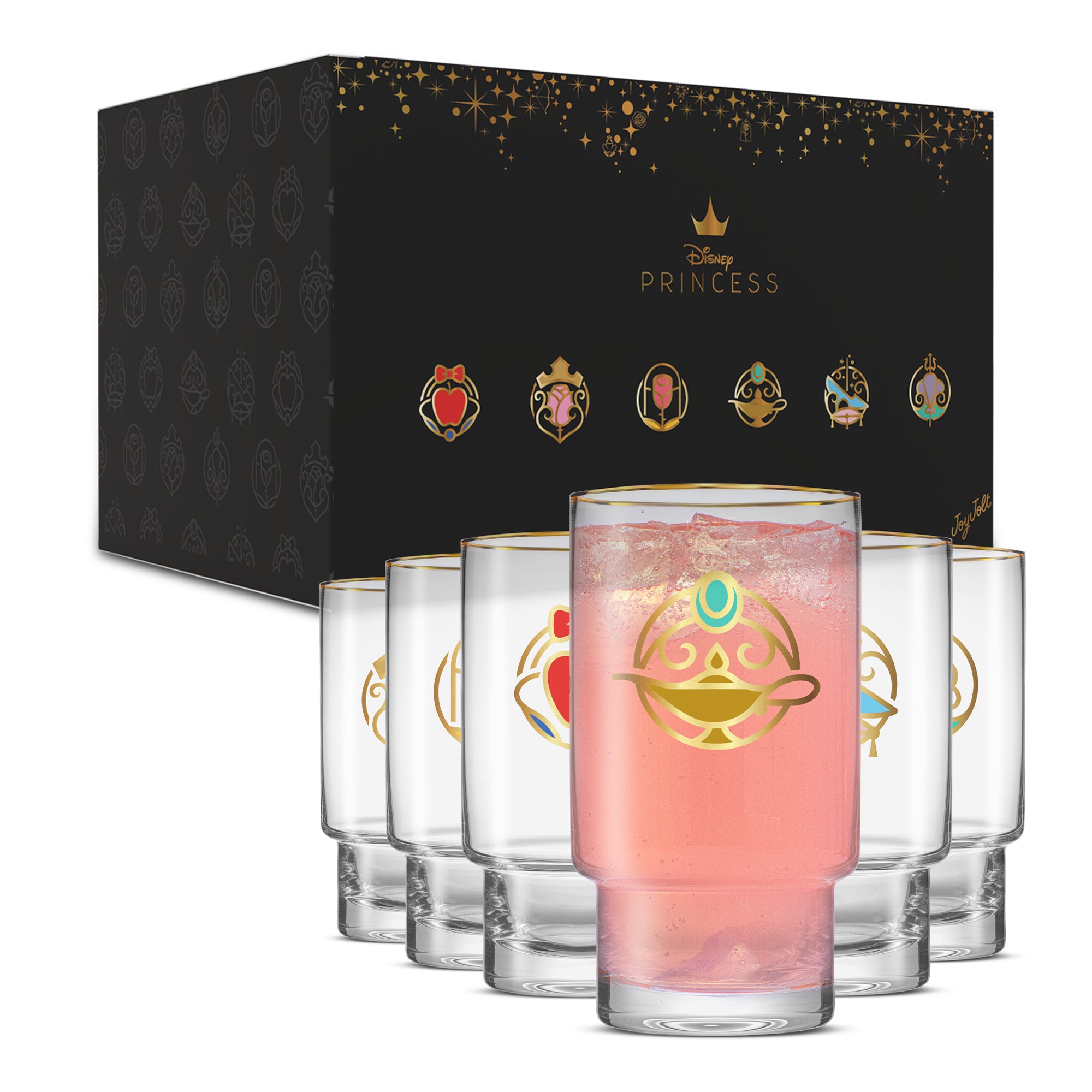 joyjolt-disney-princess-iconic-tall-drinking-glasses-16-oz-set-of-6 image 8