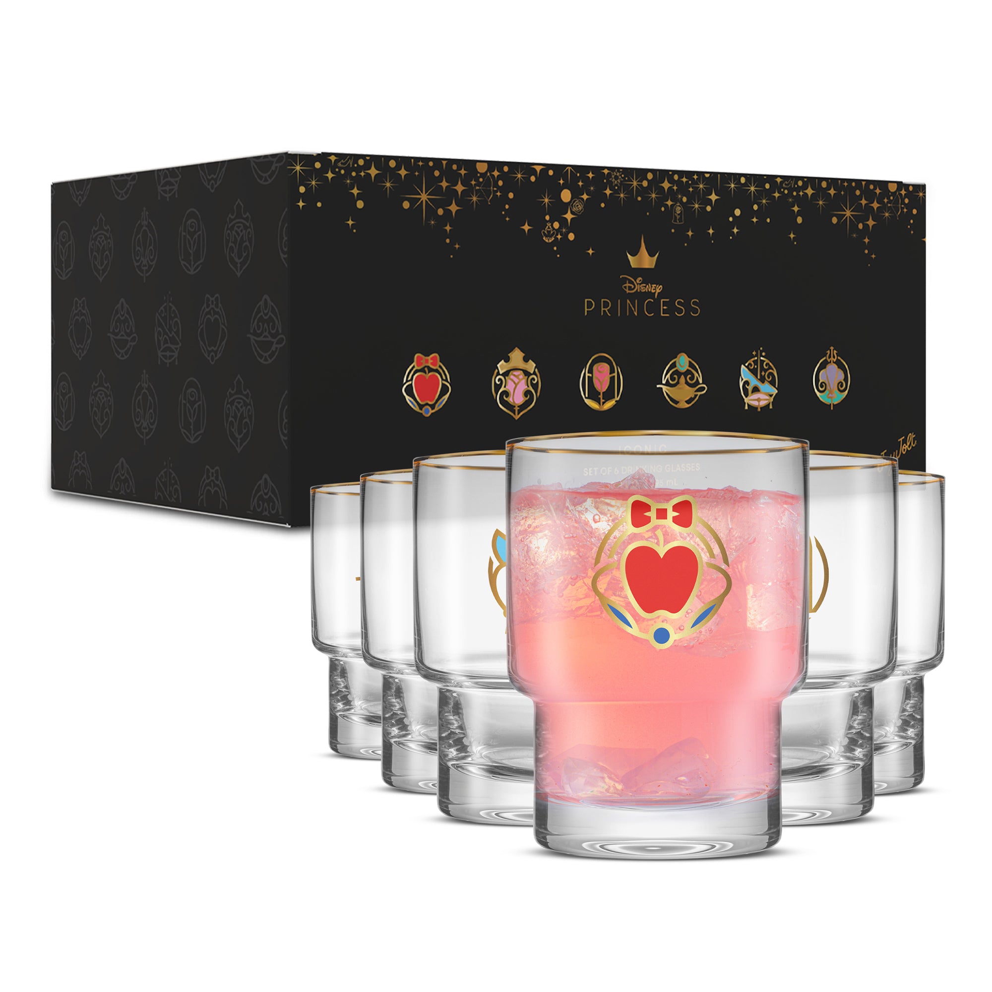 joyjolt-disney-princess-iconic-short-drinking-glasses-set-of-6 image 8