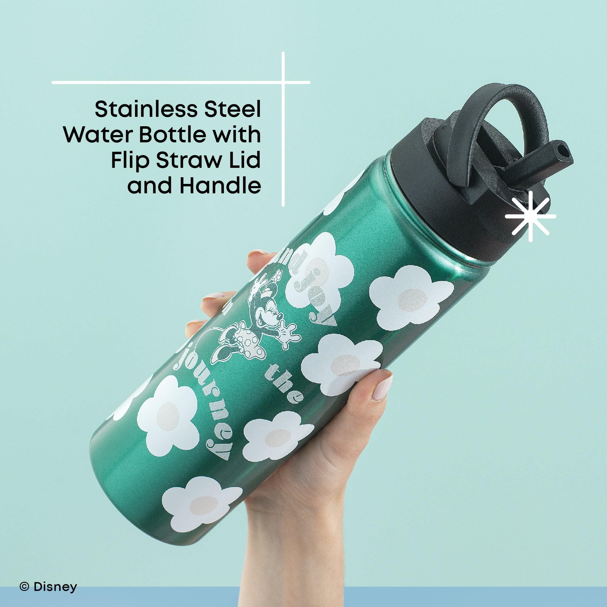 joyjolt-disney-retro-vintage-minnie-mouse-stainless-steel-water-bottle-22oz-flip image 4