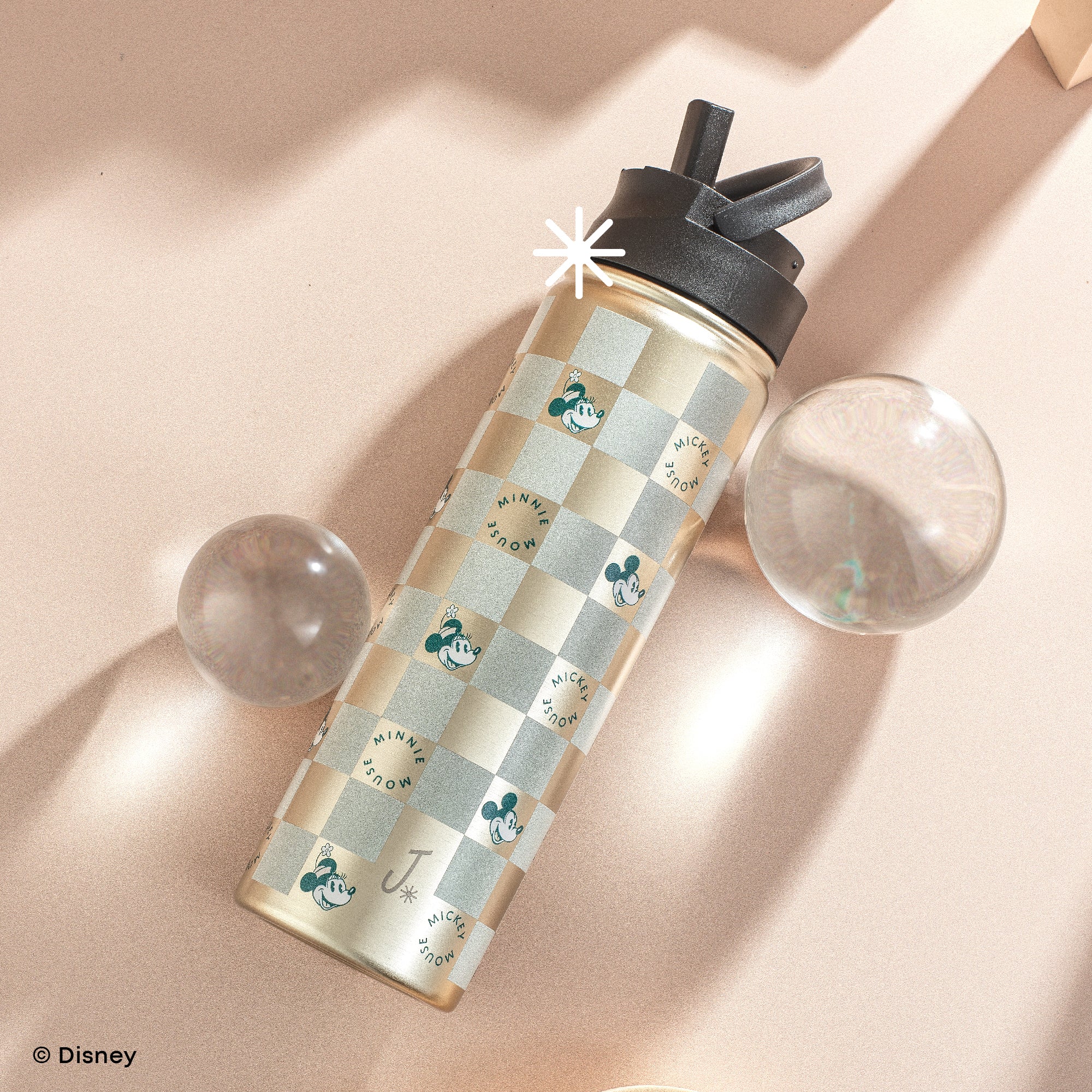 joyjolt-disney-retro-vintage-mickey-minnie-stainless-steel-water-bottle-22-oz image 2