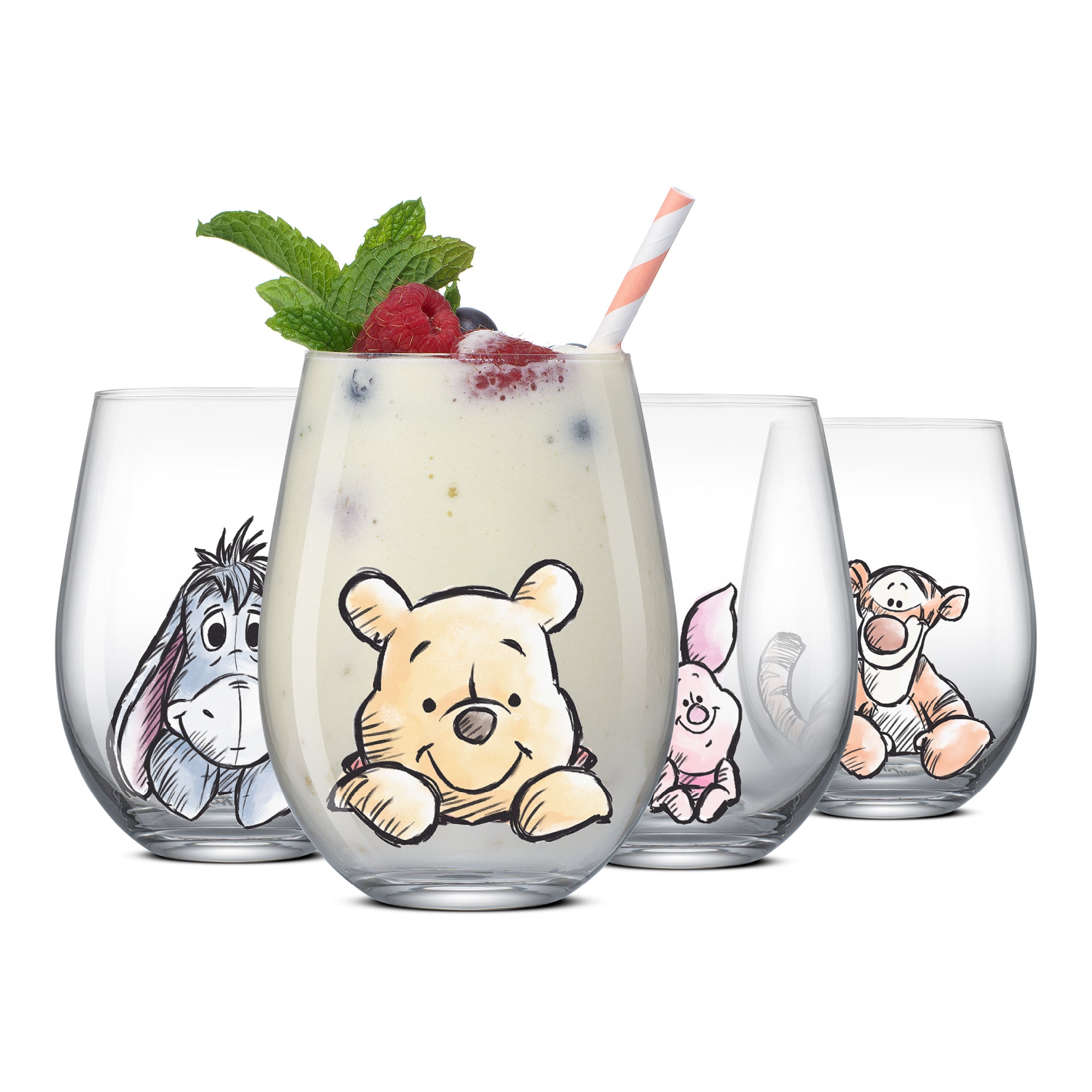 joyjolt-disney-winnie-the-pooh-exploring-a-classic-stemless-drinking-glasses-set image 1