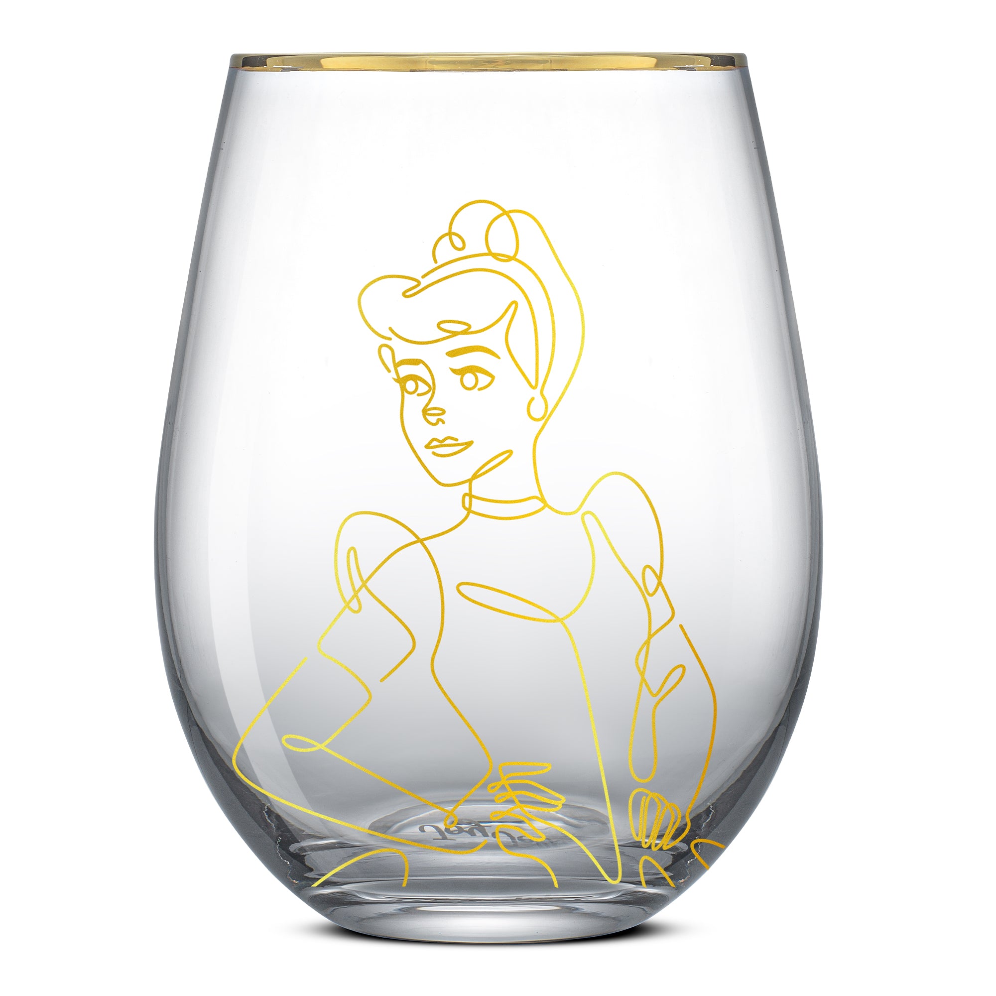 joyjolt-disney-princess-sketch-stemless-drinking-glasses-set-of-4 image 8