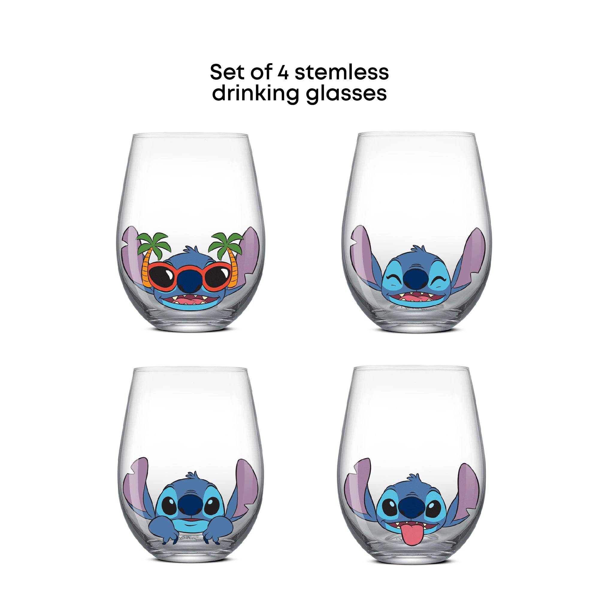 joyjolt-disney-stitch-silly-sips-stemless-drinking-glasses-set-of-4-19-oz-lead-f image 5