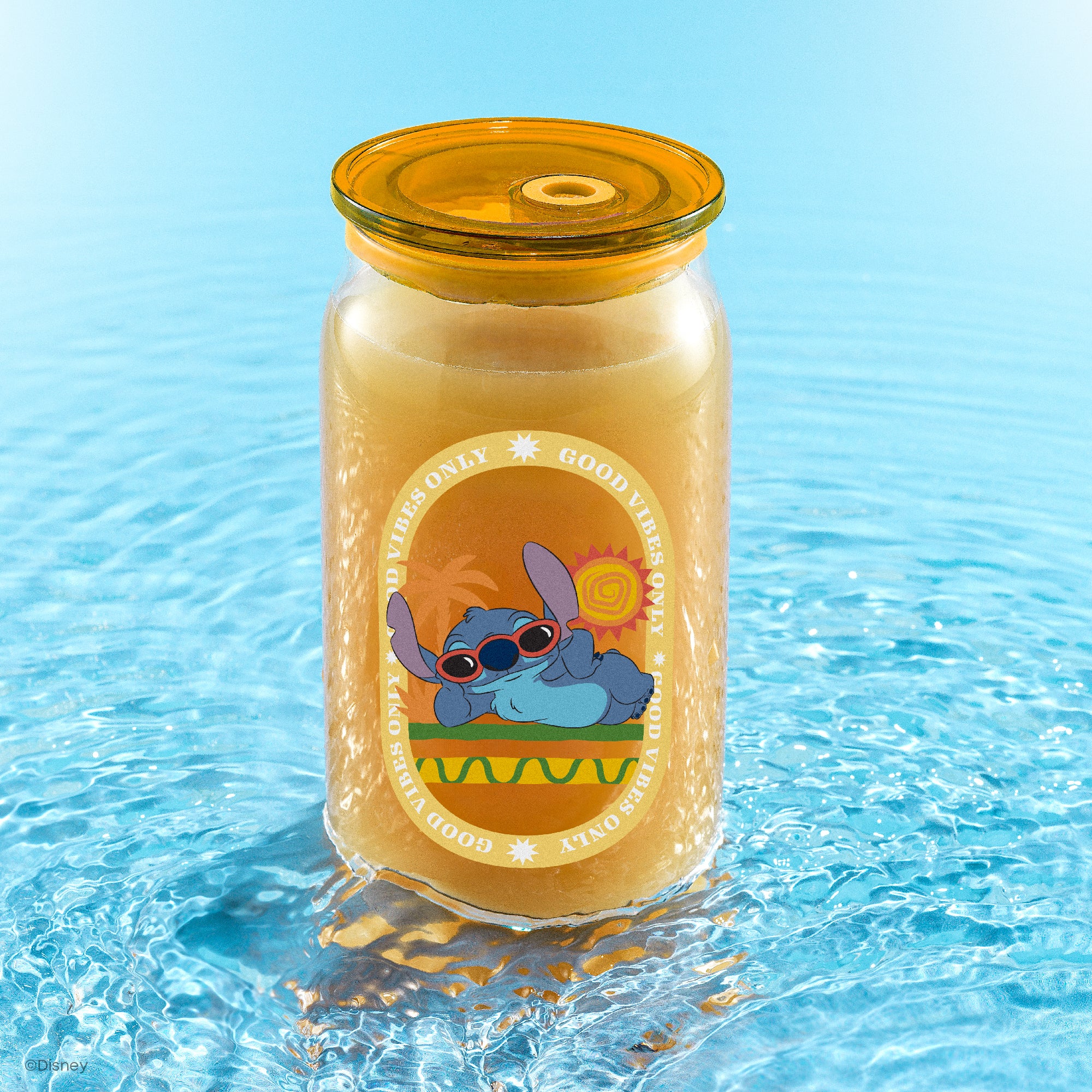joyjolt-disney-stitch-island-vibes-tumbler-glasses-with-lids-straws-set-of-4-16o image 7