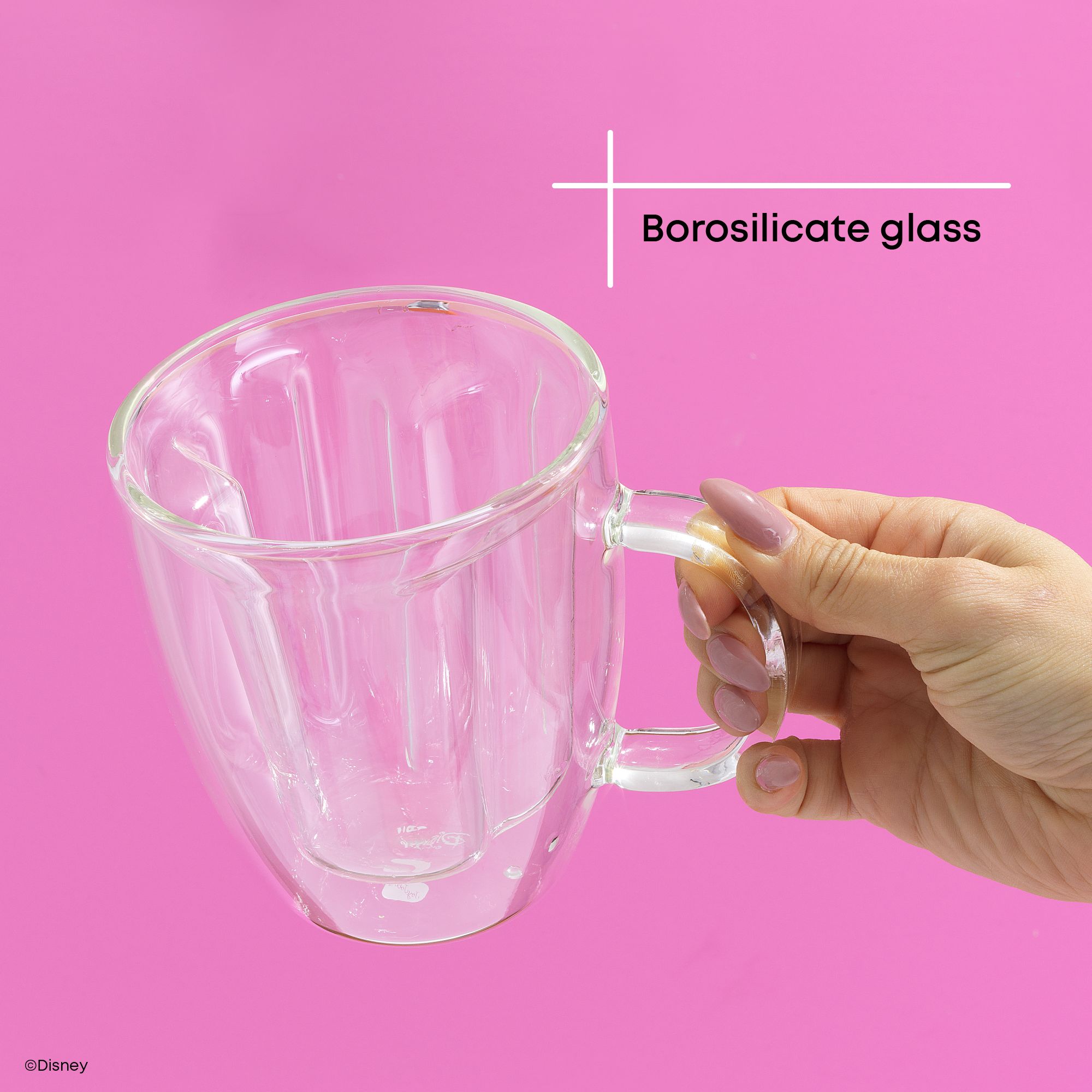 joyjolt-disney-minnie-mouse-3d-double-wall-glass-mugs-13-oz-lead-free-borosilica image 5