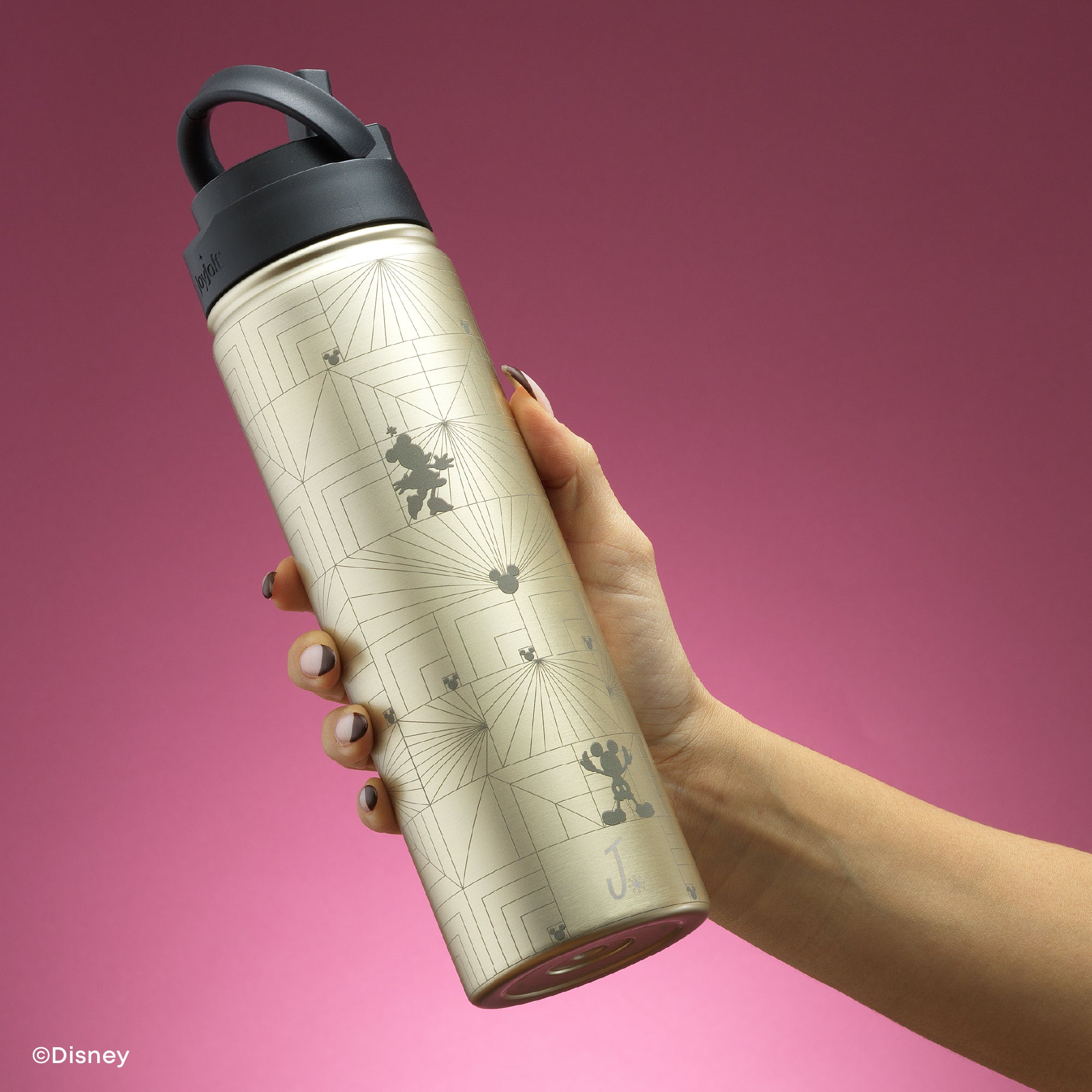 joyjolt-disney-mickey-mouse-and-minnie-mouse-monomouse-stainless-steel-water-bot image 2