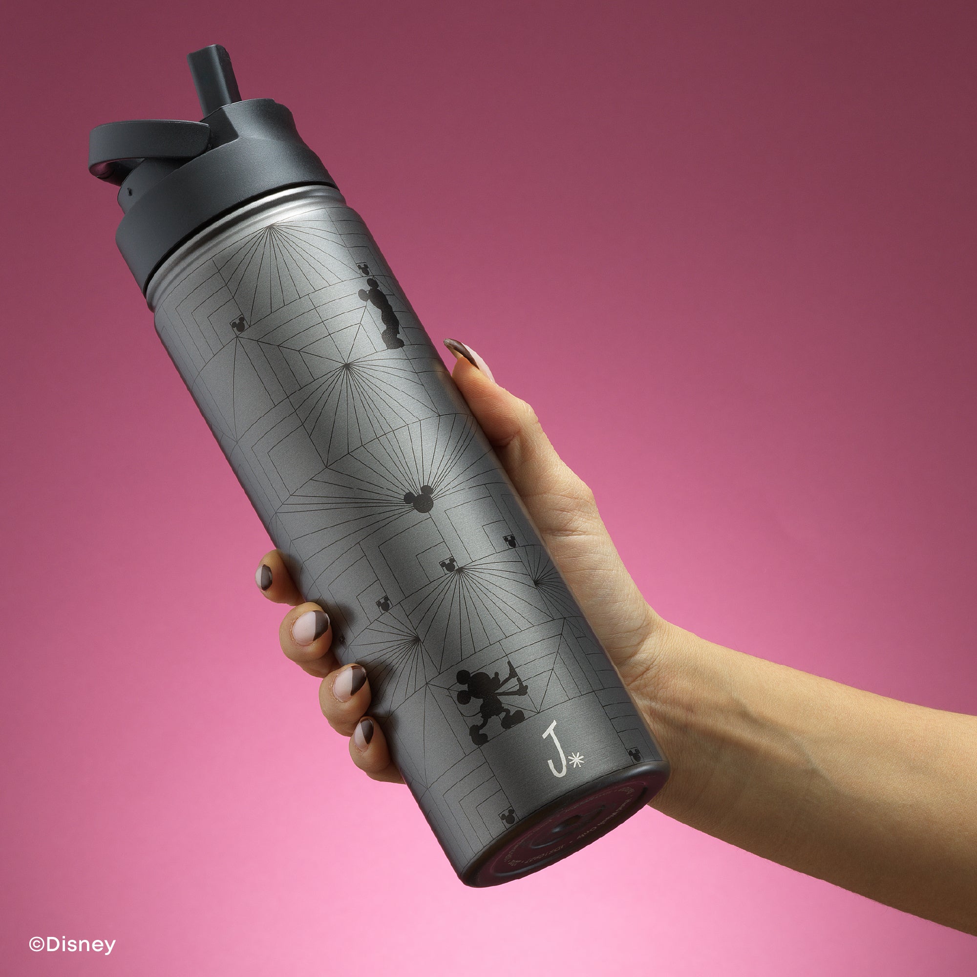 joyjolt-disney-mickey-mouse-monomouse-stainless-steel-water-bottle-22-oz image 2
