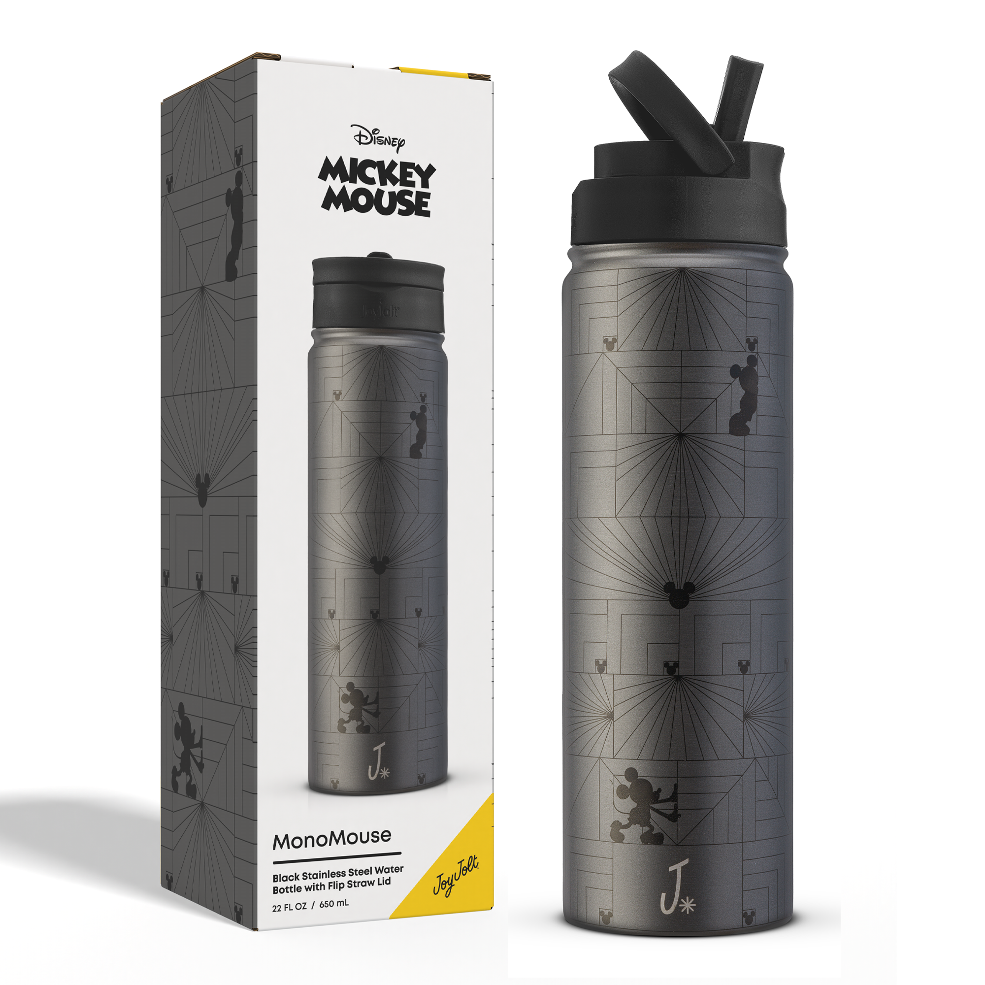 joyjolt-disney-mickey-mouse-monomouse-stainless-steel-water-bottle-22-oz image 7