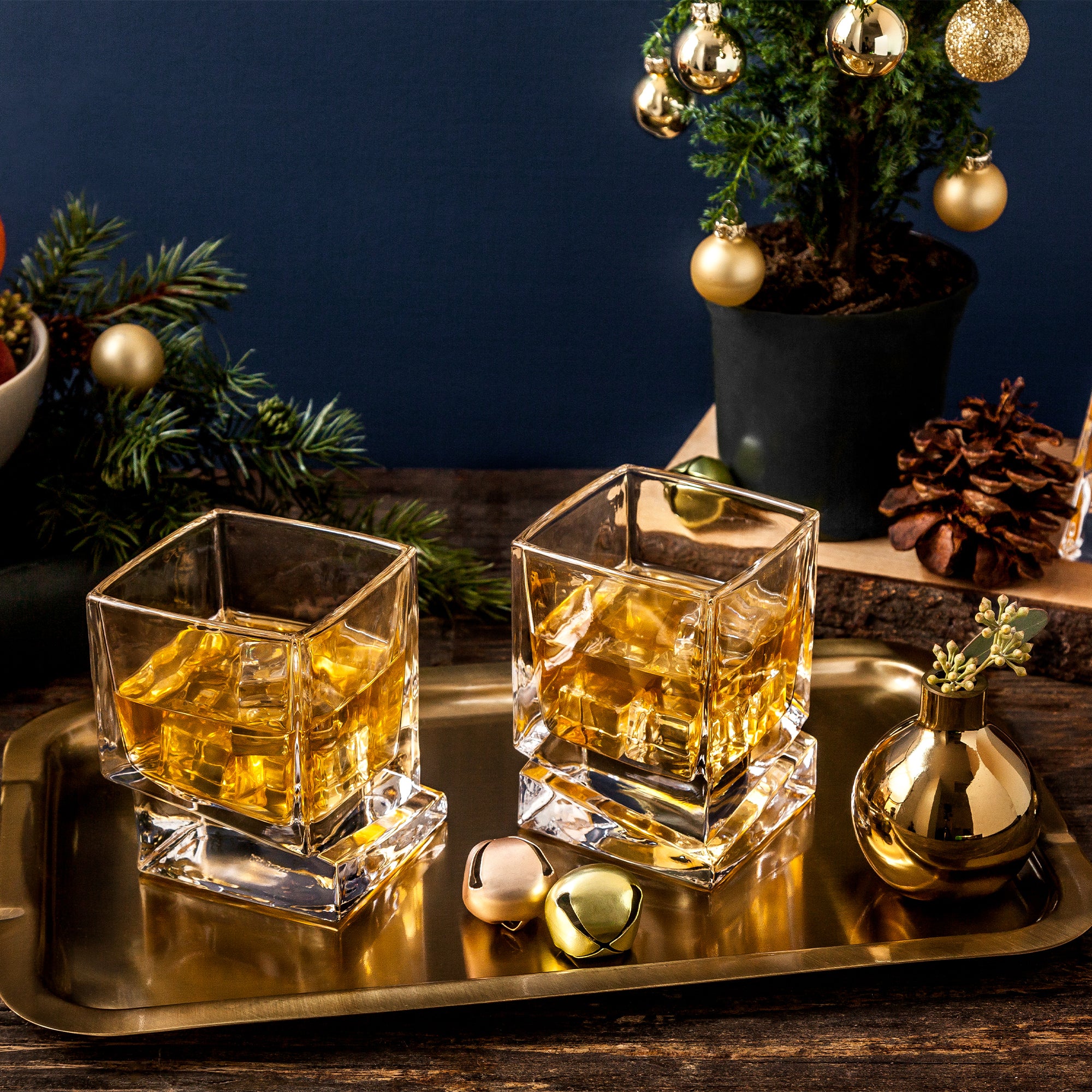 joyjolt-carre-square-whiskey-glasses-set-of-2-10-oz image 3