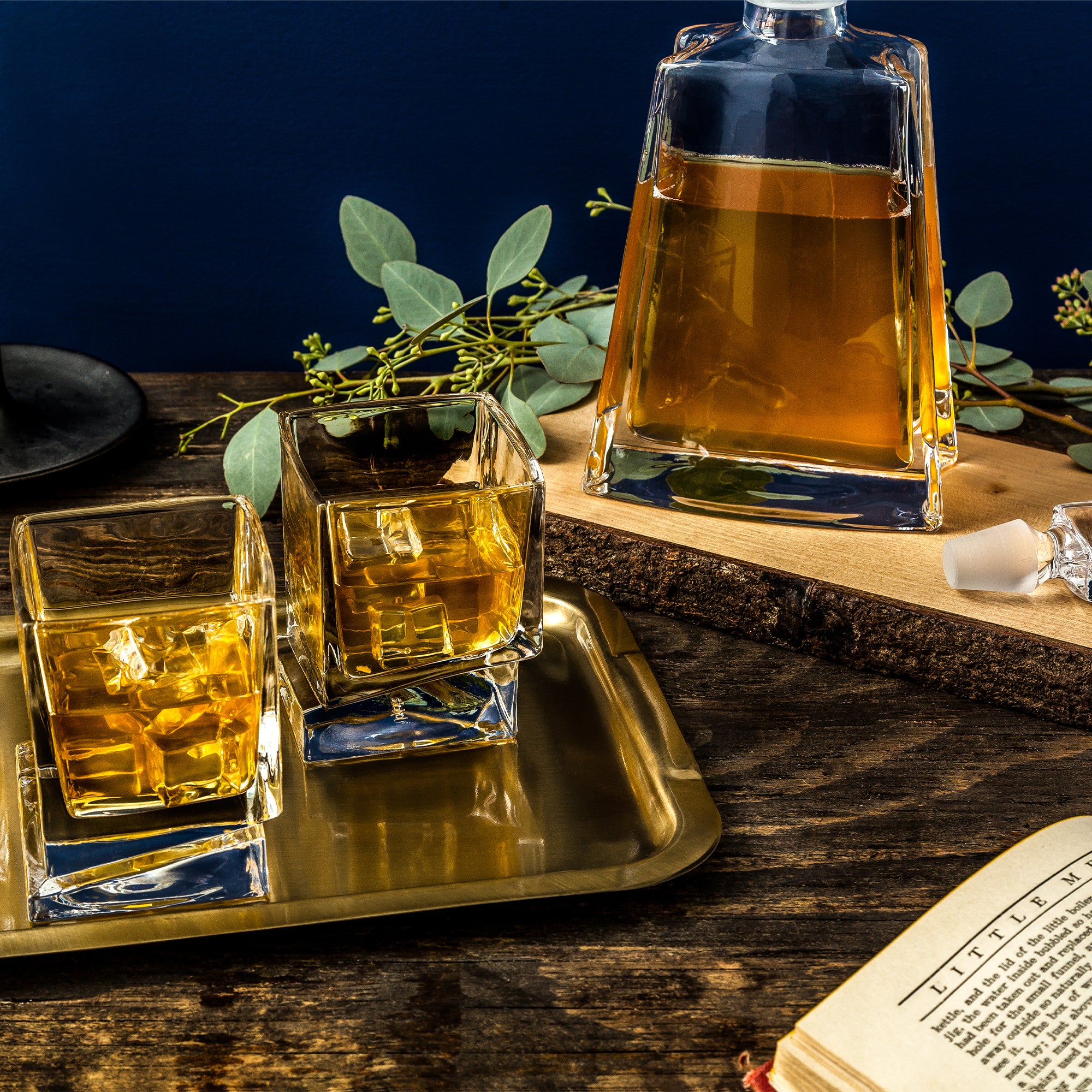 joyjolt-carre-square-whiskey-glasses-set-of-2-10-oz image 5