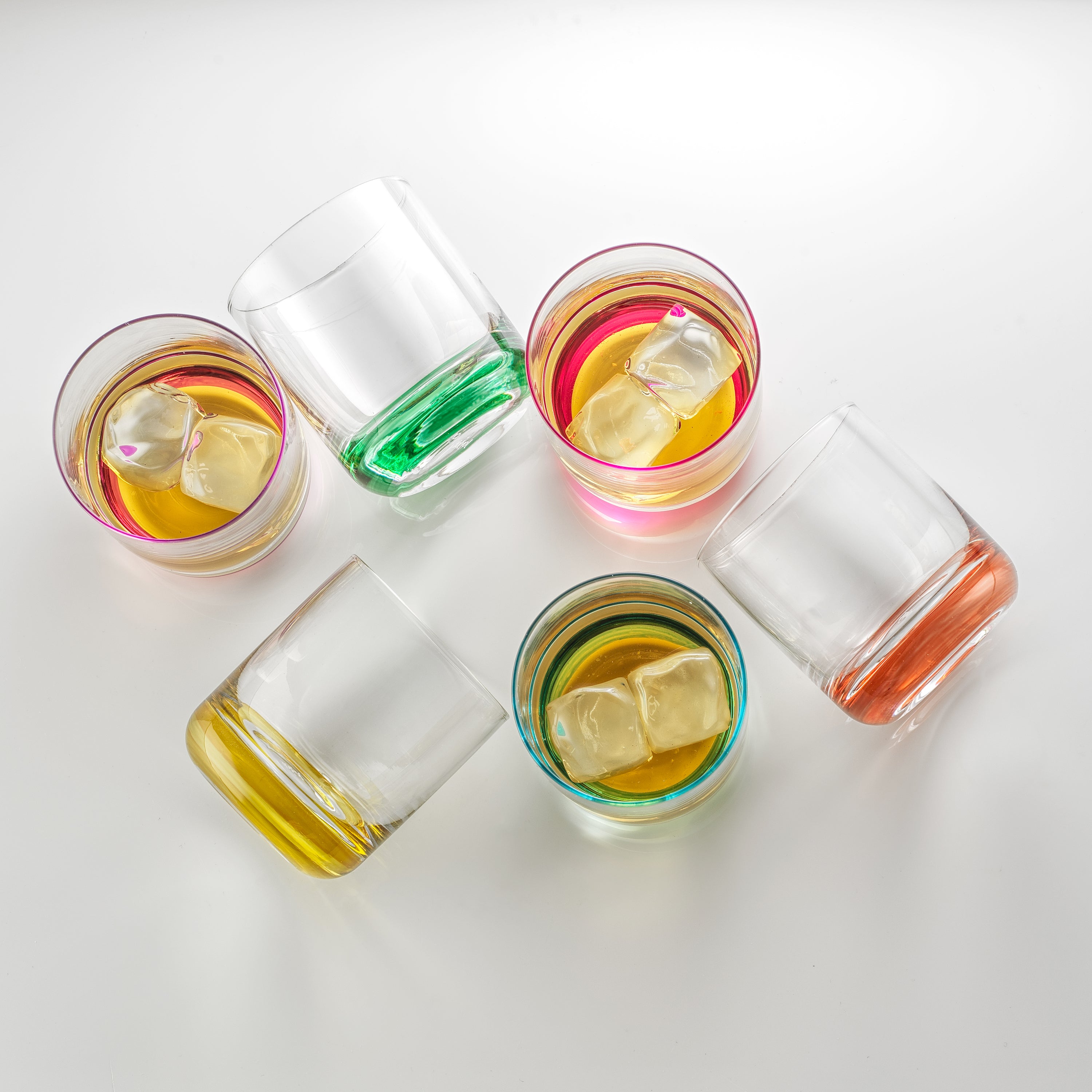 joyjolt-hue-colored-double-old-fashioned-whiskey-glasses-set-of-6-10-oz image 2