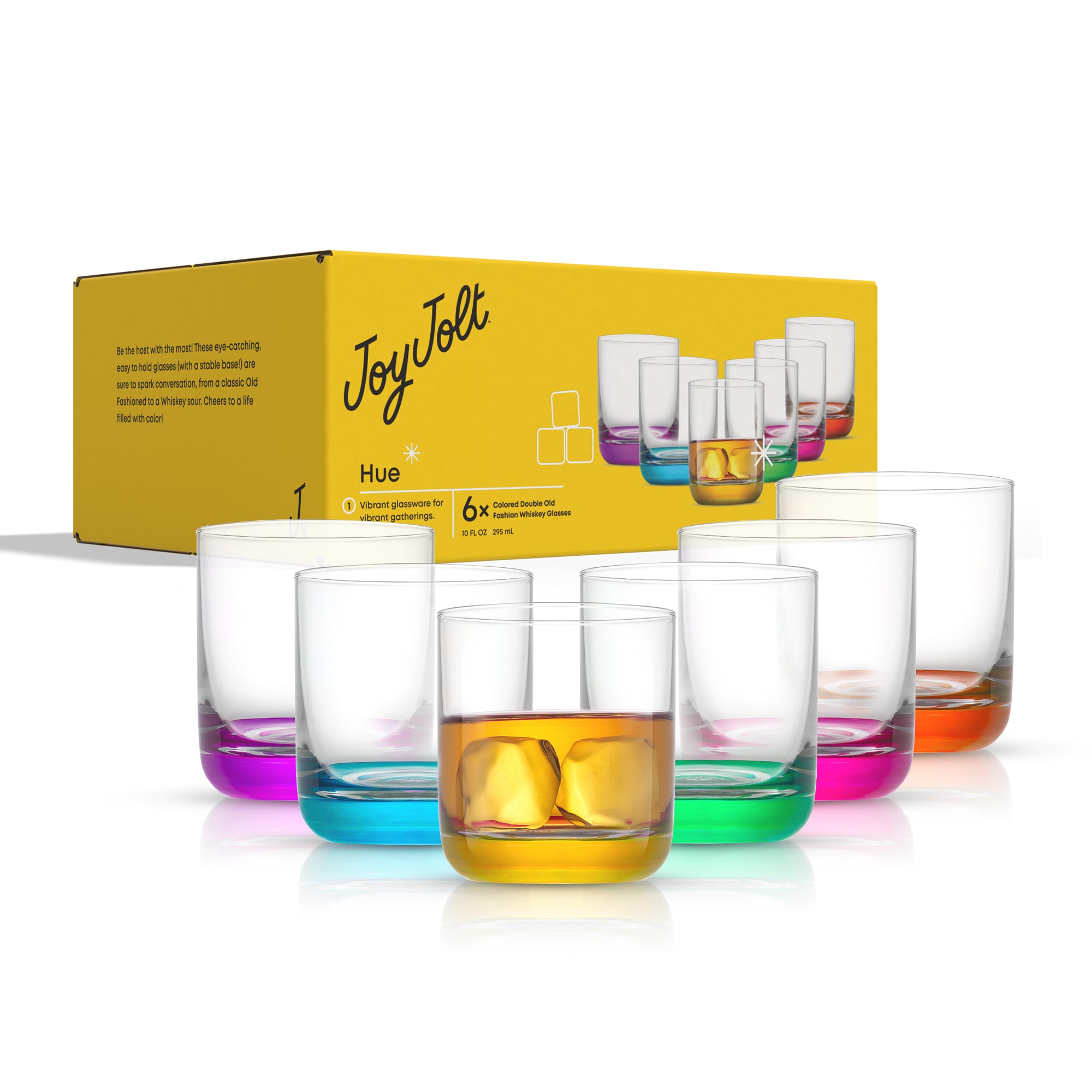 joyjolt-hue-colored-double-old-fashioned-whiskey-glasses-set-of-6-10-oz image 8