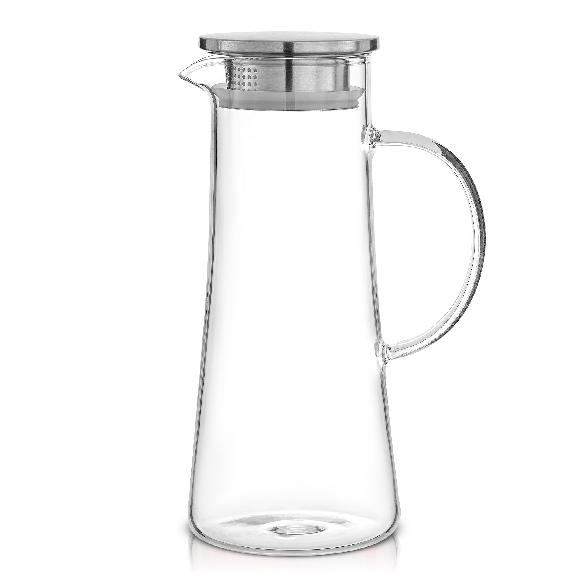 joyjolt-breeze-glass-drink-water-pitcher-with-stainless-steel-lid-46-oz image 7