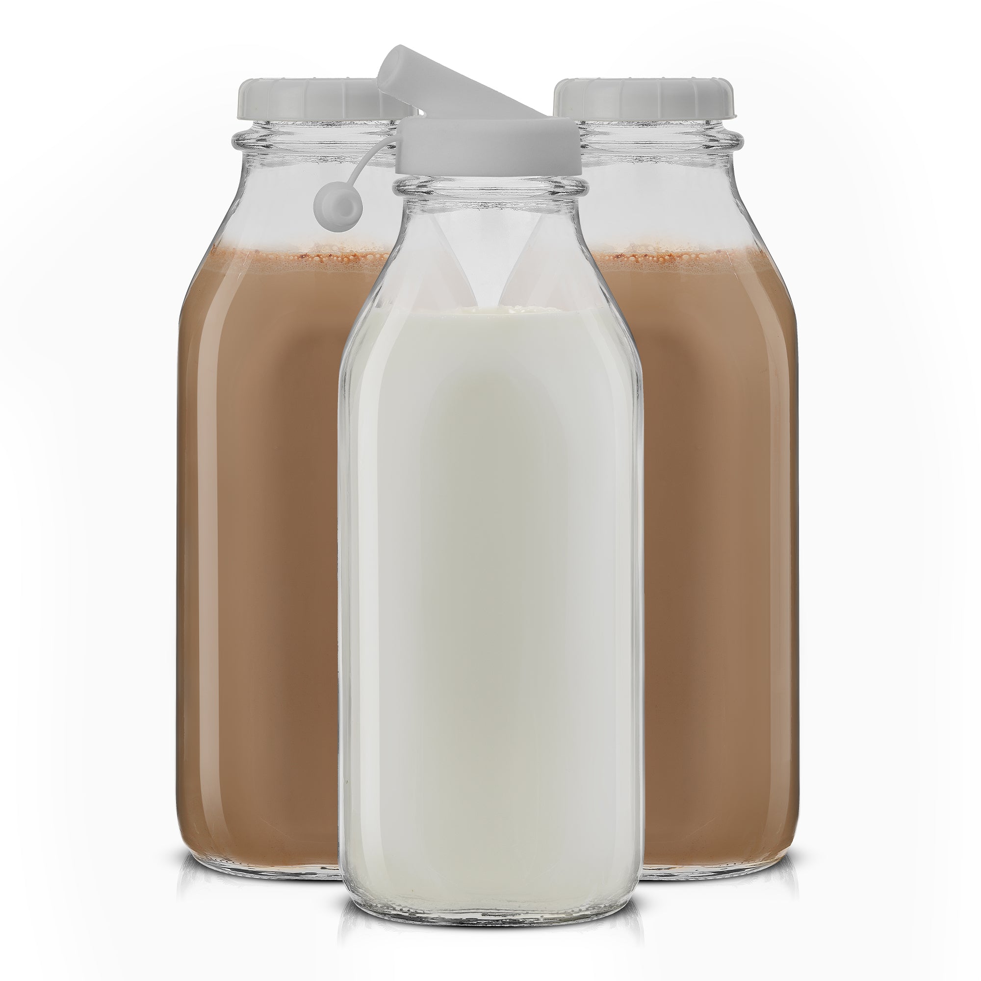 joyjolt-reusable-glass-milk-bottles-with-lid-pourer-32oz-or-64oz image 1