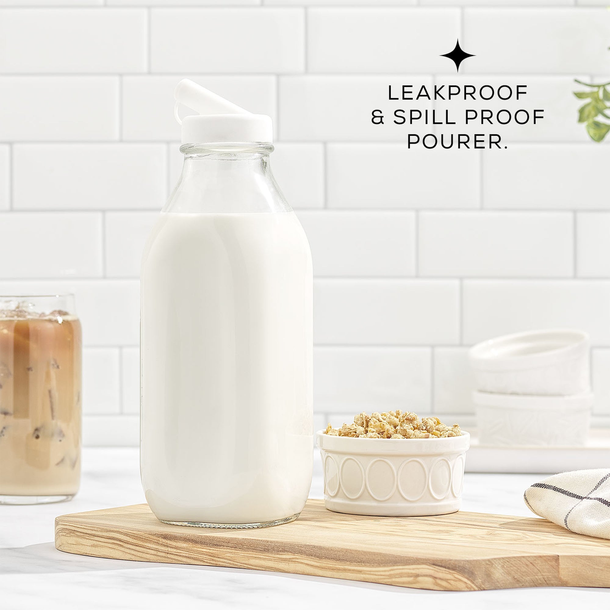 joyjolt-reusable-glass-milk-bottles-with-lid-pourer-32oz-or-64oz image 7