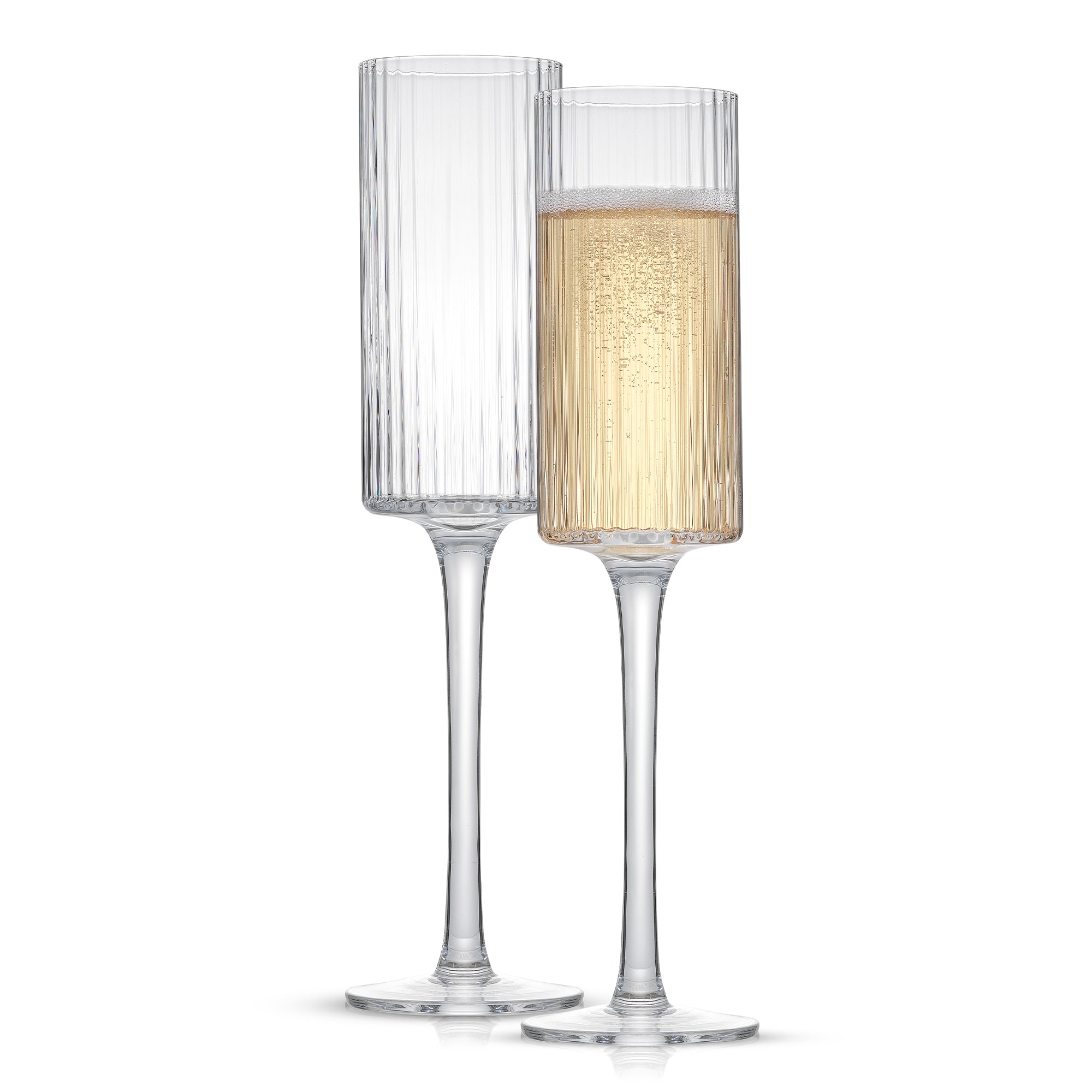 joyjolt-elle-fluted-cylinder-champagne-glasses-set-of-2-5-7-oz image 1