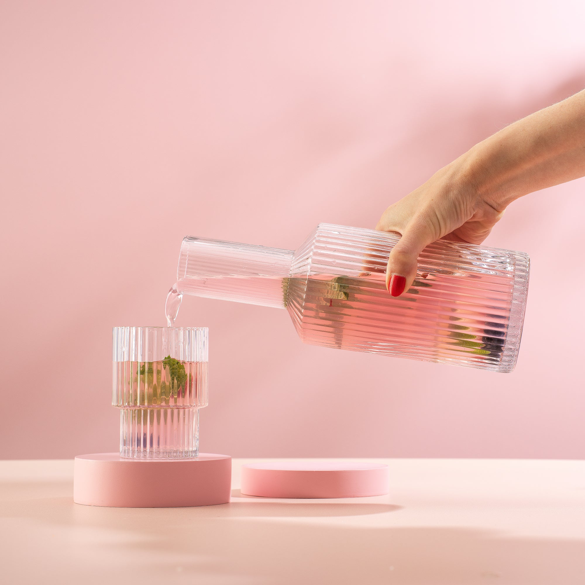 joyjolt-elle-fluted-bedside-decanter-set image 2