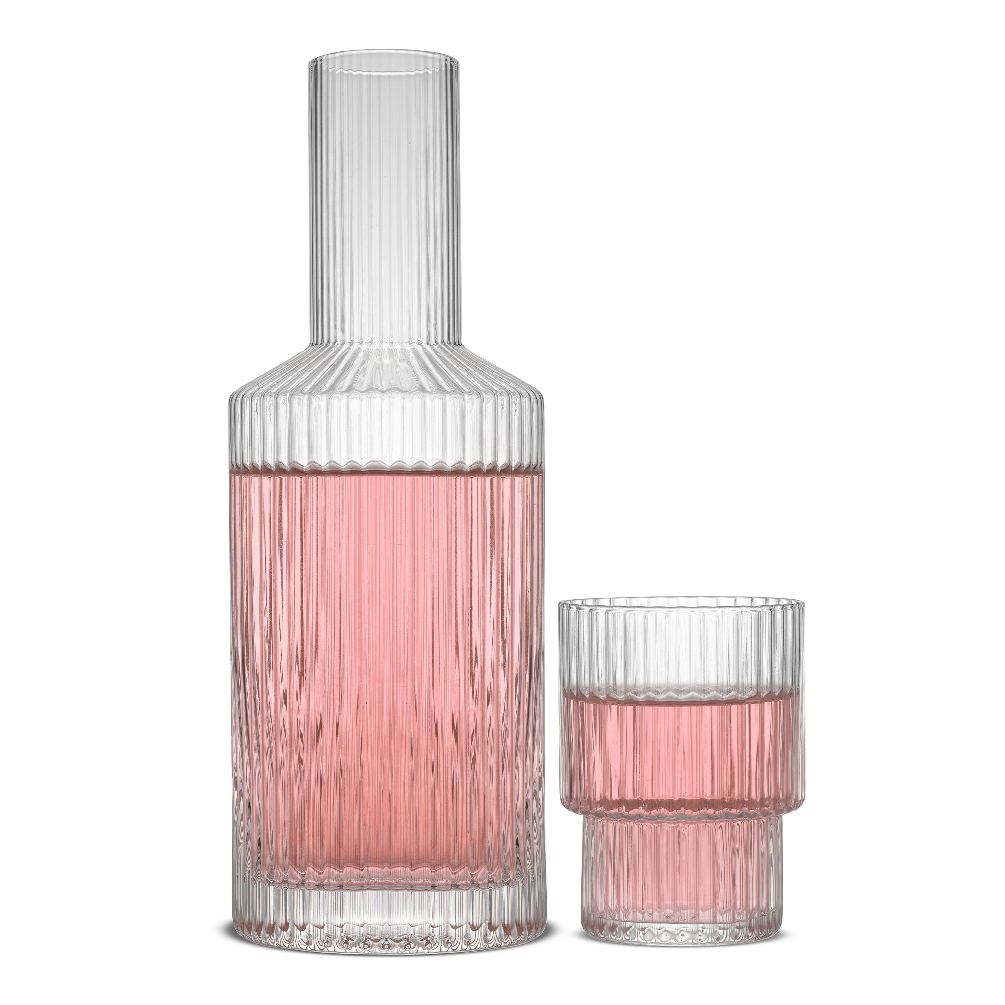 joyjolt-elle-fluted-bedside-decanter-set image 1