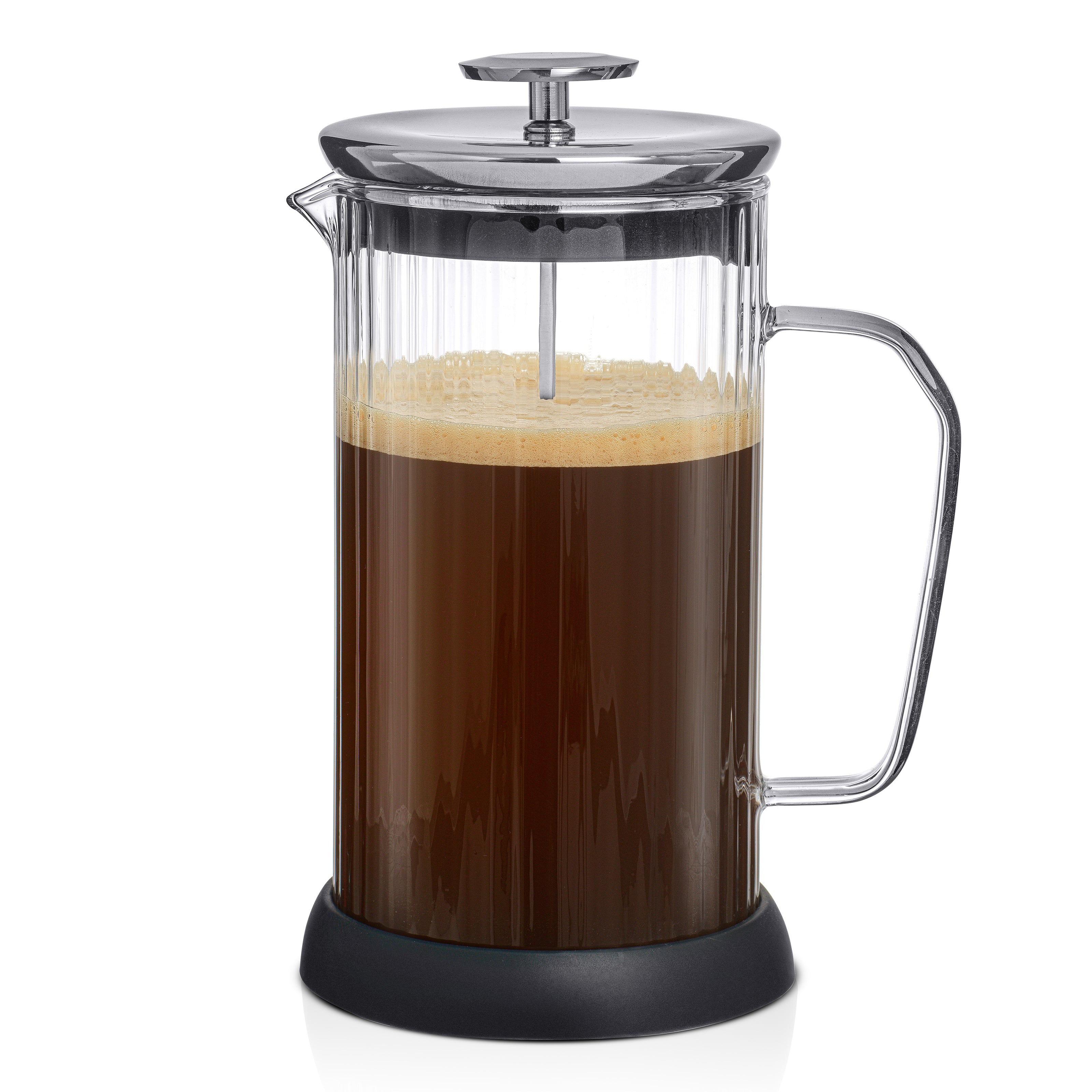 joyjolt-fluted-french-press-matching-mugs-set-33-8-oz-press-2-double-walled-mugs image 3