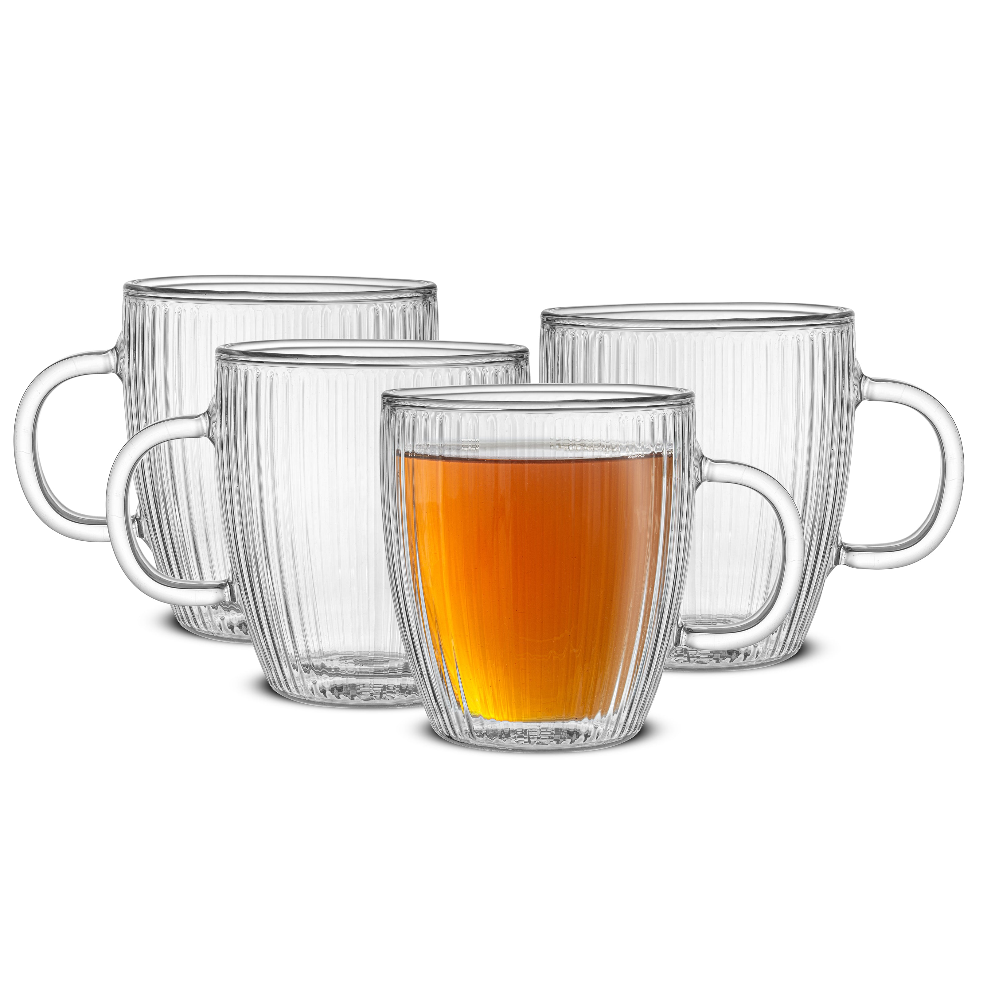 joyjolt-savor-fluted-double-wall-insulated-glass-mug-set-of-4-13-5-oz image 1