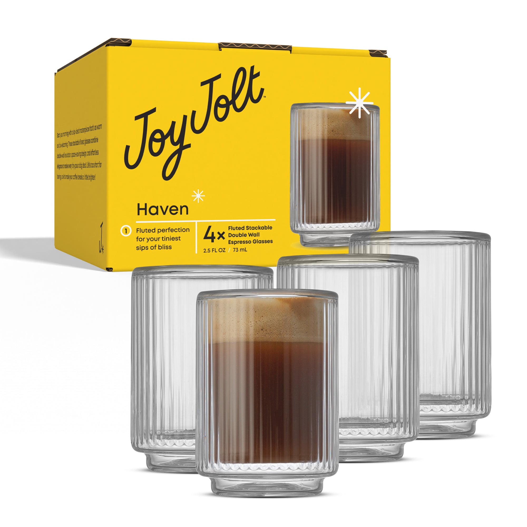 joyjolt-haven-fluted-stackable-double-wall-espresso-glasses-set-of-4-2-5-oz image 7