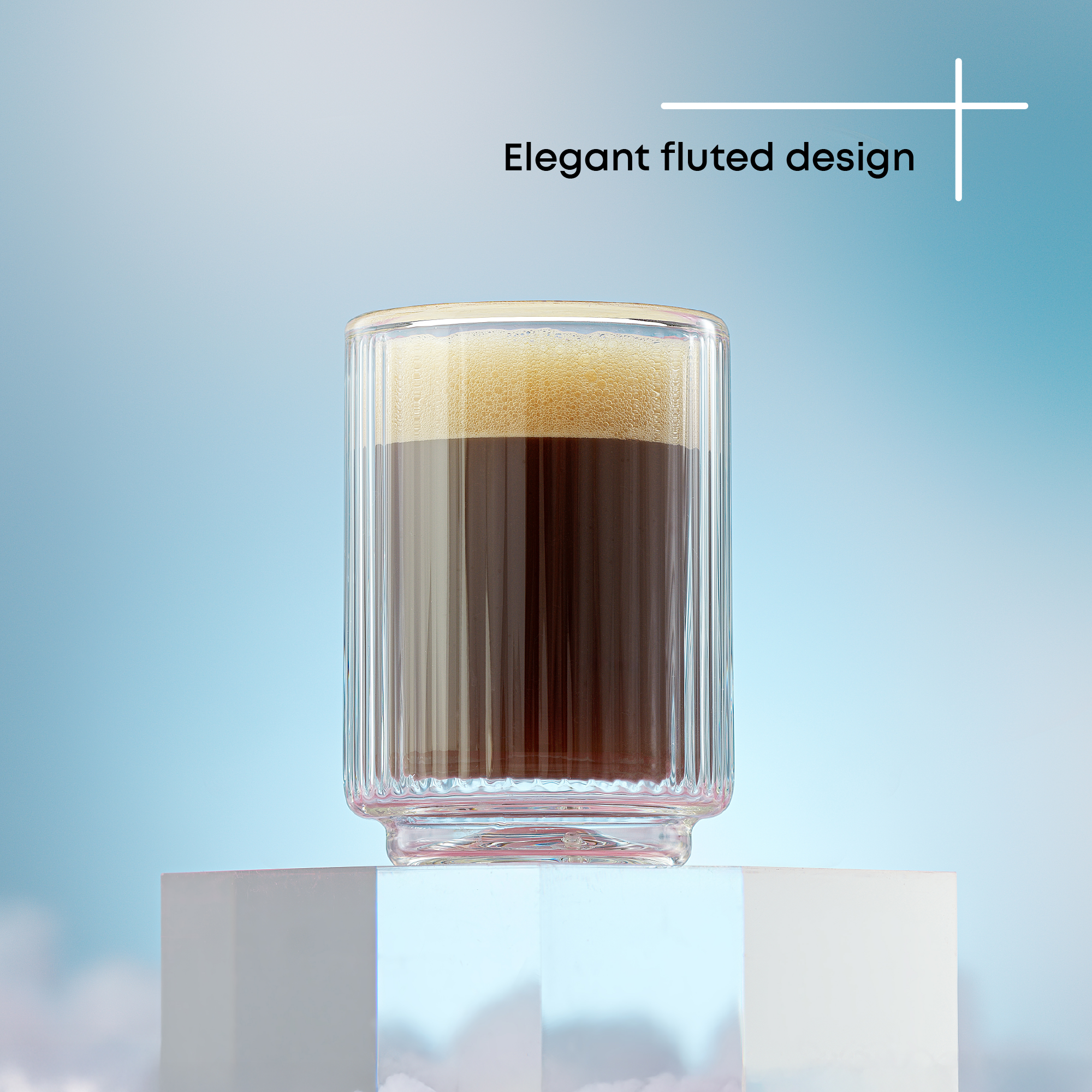 joyjolt-haven-fluted-stackable-double-wall-espresso-glasses-set-of-4-2-5-oz image 2