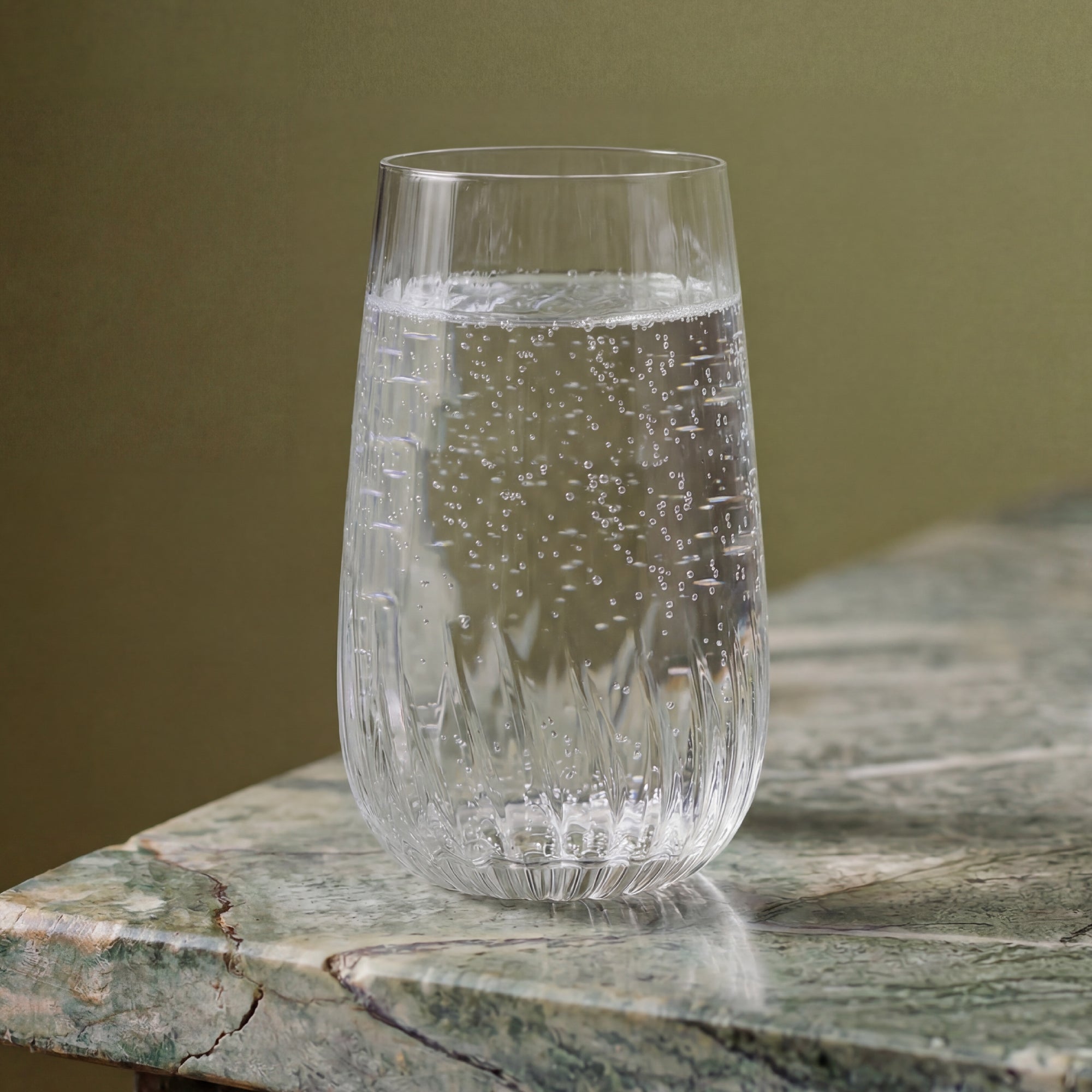 joyjolt-flow-optic-swirl-tall-glasses-set-of-4-19-oz-textured-highball-glasses image 2