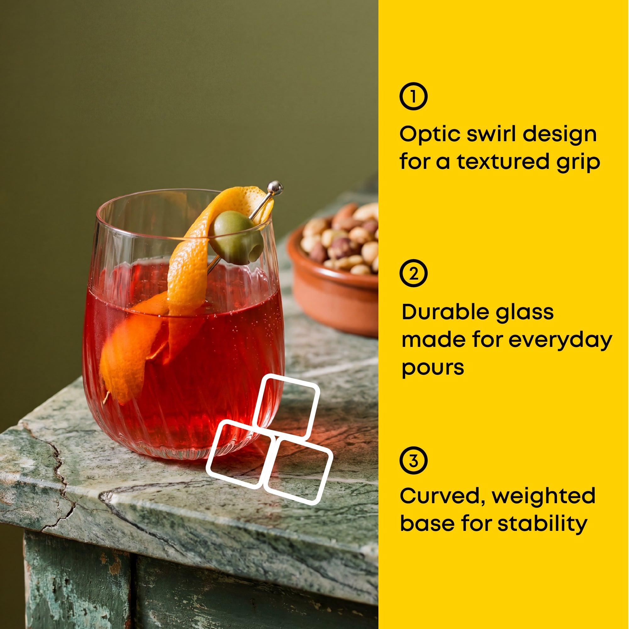 joyjolt-flow-optic-swirl-short-glasses-set-of-4-13oz image 3