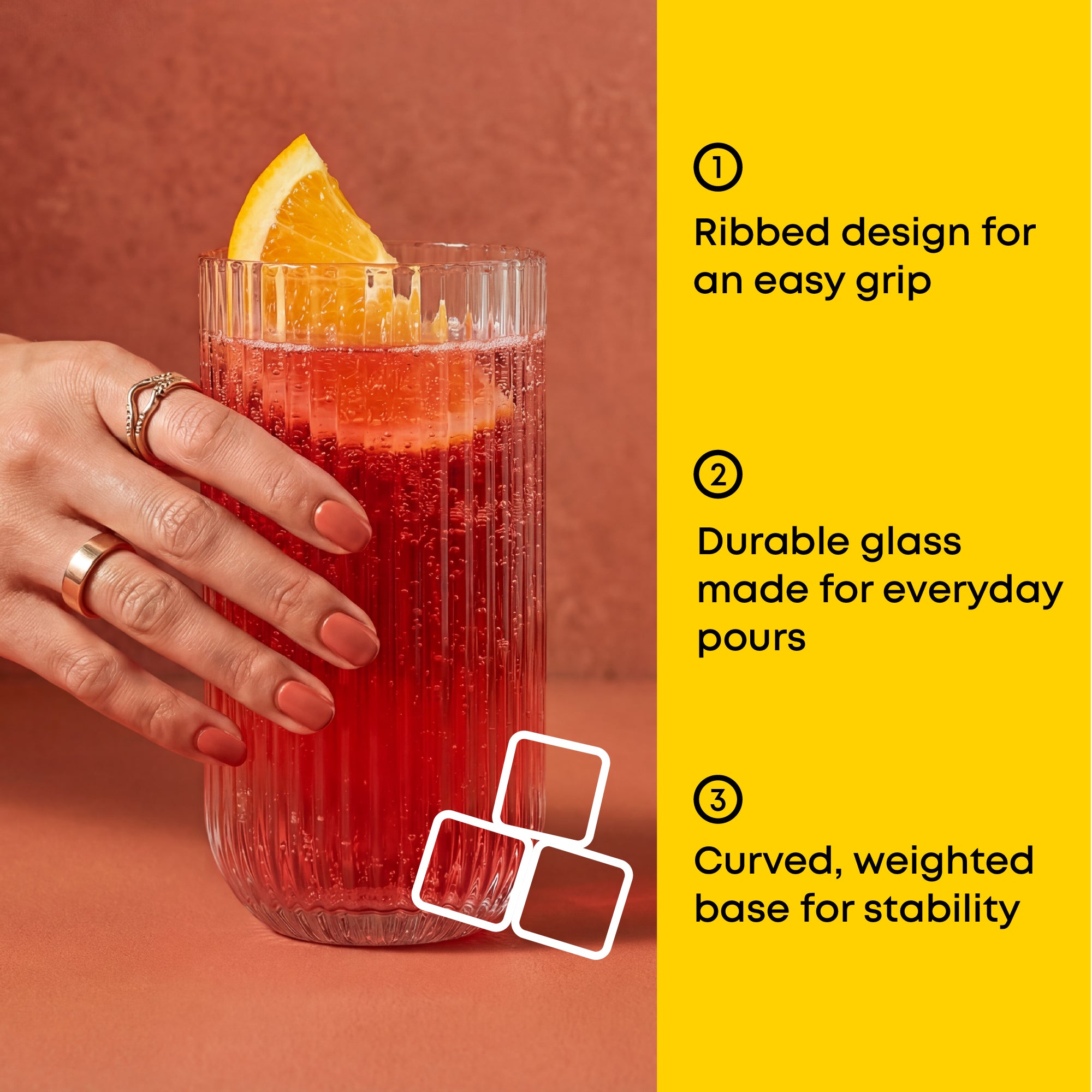 joyjolt-lotus-ribbed-highball-glasses-set-of-4-16oz-lead-free image 3
