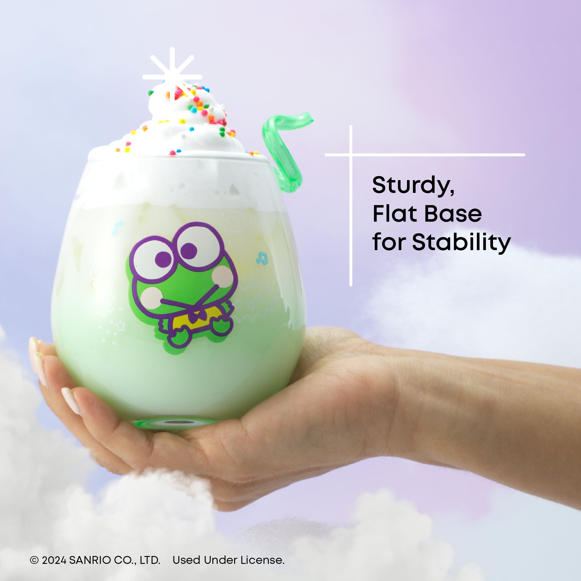 joyjolt-hello-kitty-friends-above-the-clouds-stemless-drinking-glasses-set-of-4 image 6
