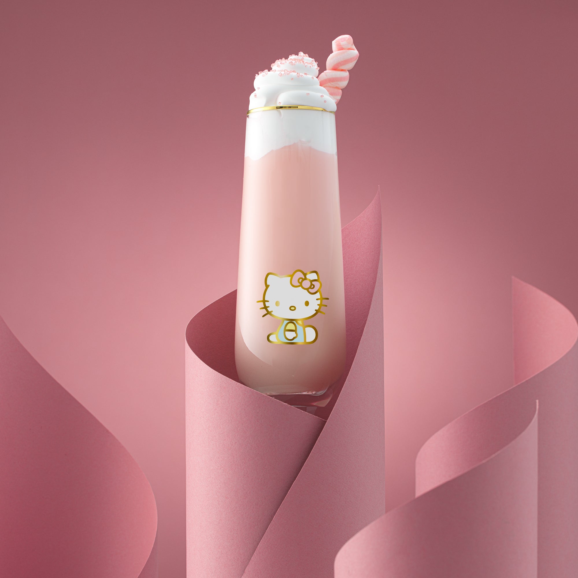 joyjolt-hello-kitty-stay-gold-stemless-flutes-set-of-4 image 8