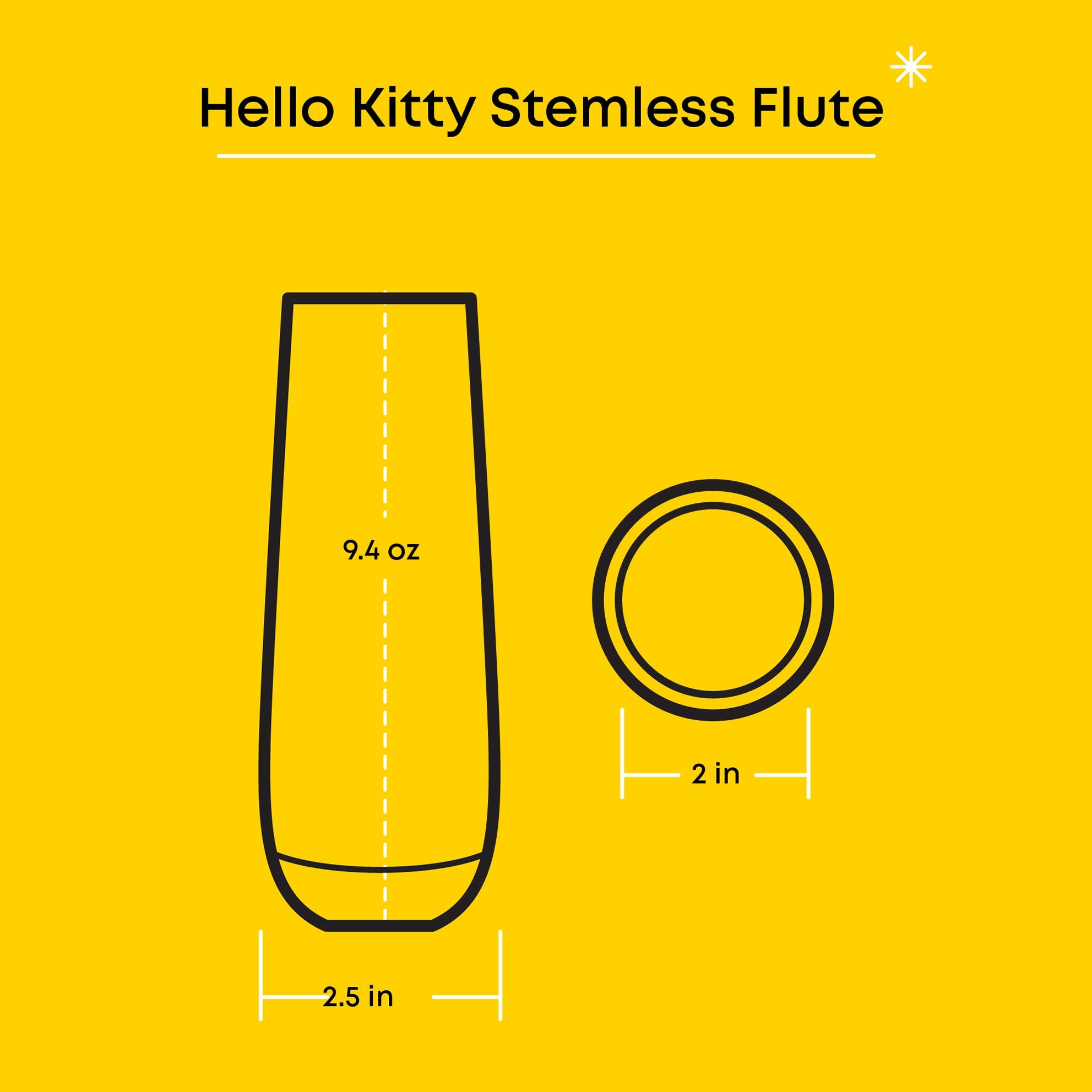 joyjolt-hello-kitty-stay-gold-stemless-flutes-set-of-4 image 5